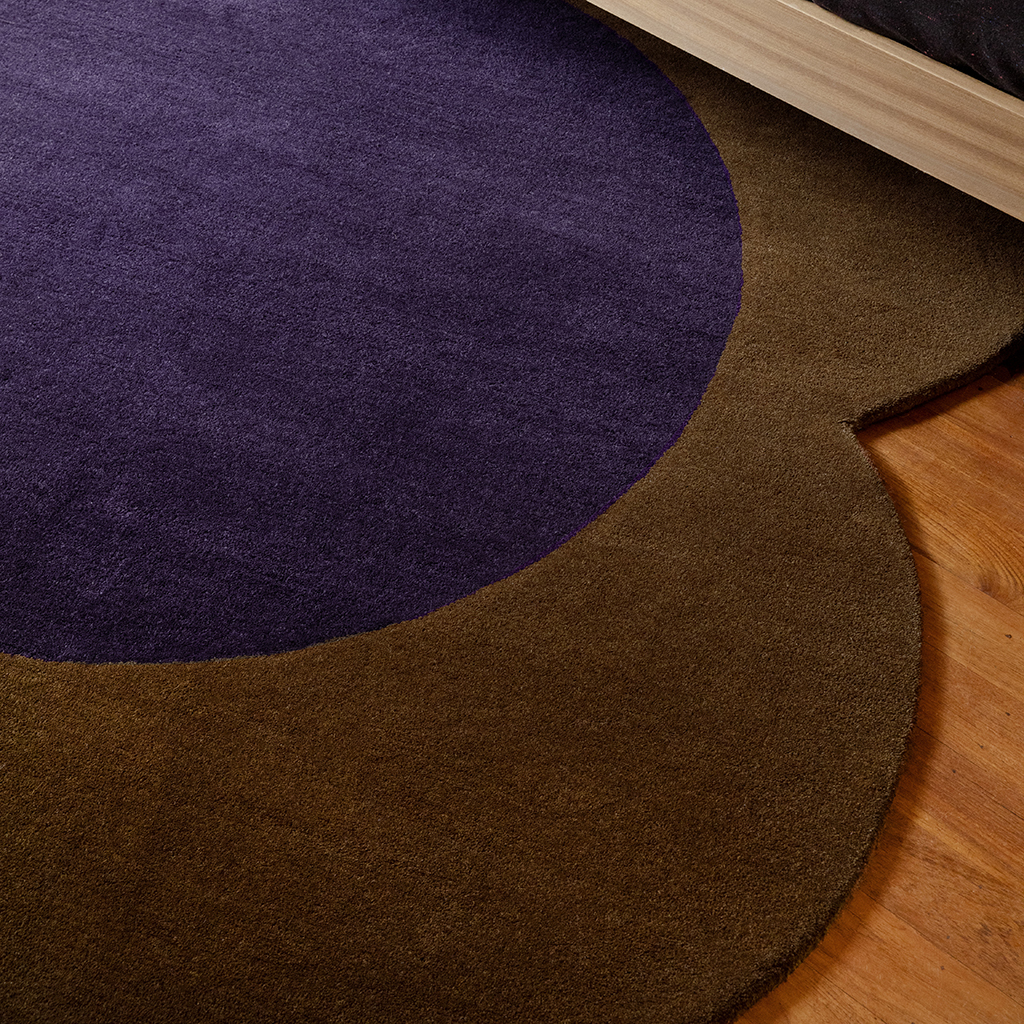 Dywan Flower Spot Chestnut / Viol 158401 | Rozmiar: Ø 200 cm