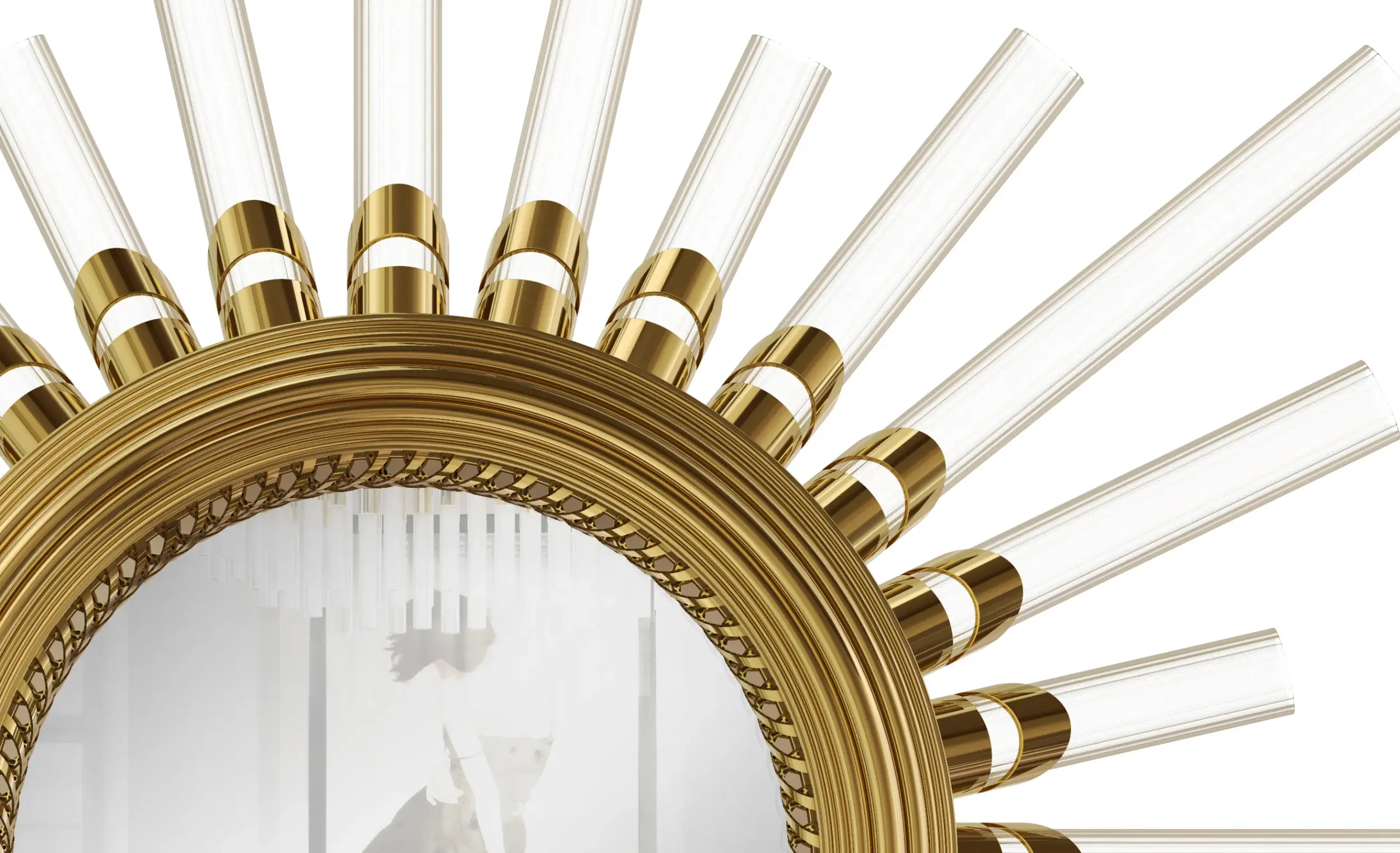 Lustro Regal z oświetleniem ściennym