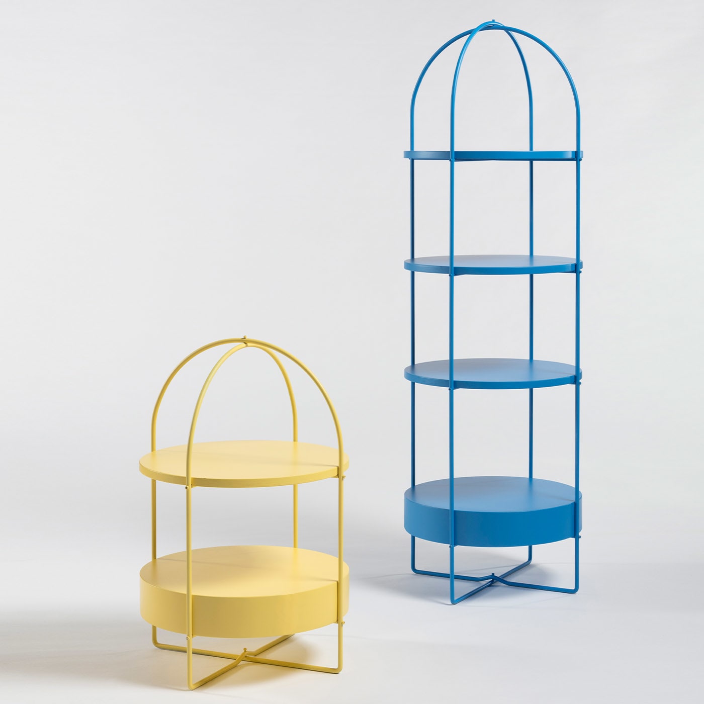 Niebieski Lakierowany Regał