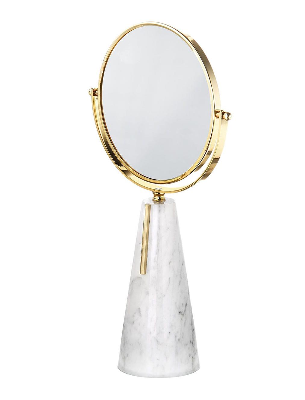 Lustro stołowe Carrara 24K Gold mosiężne