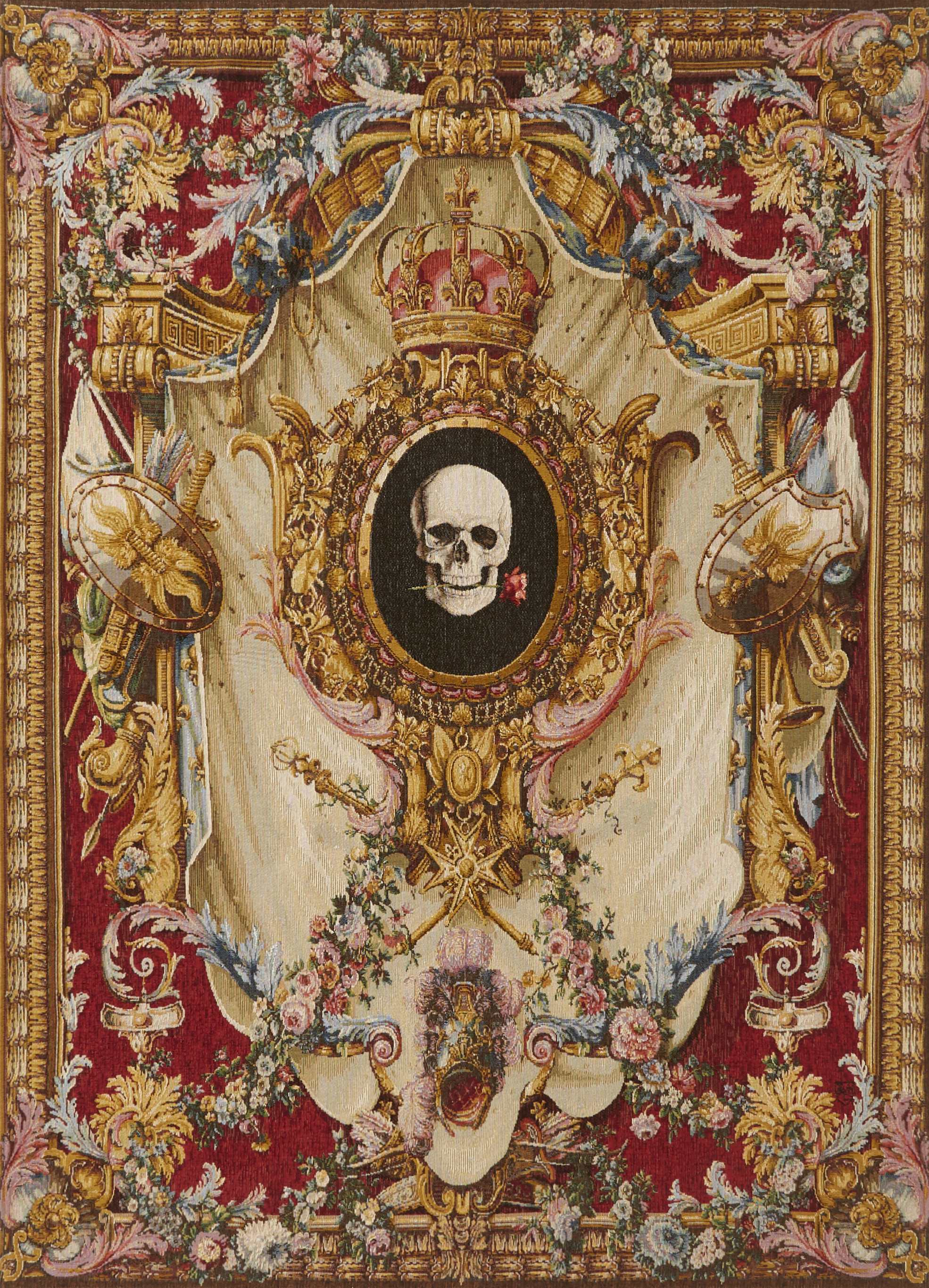 Gobelin Coat of Arms and Skull | Rozmiar: 110 x 150 cm