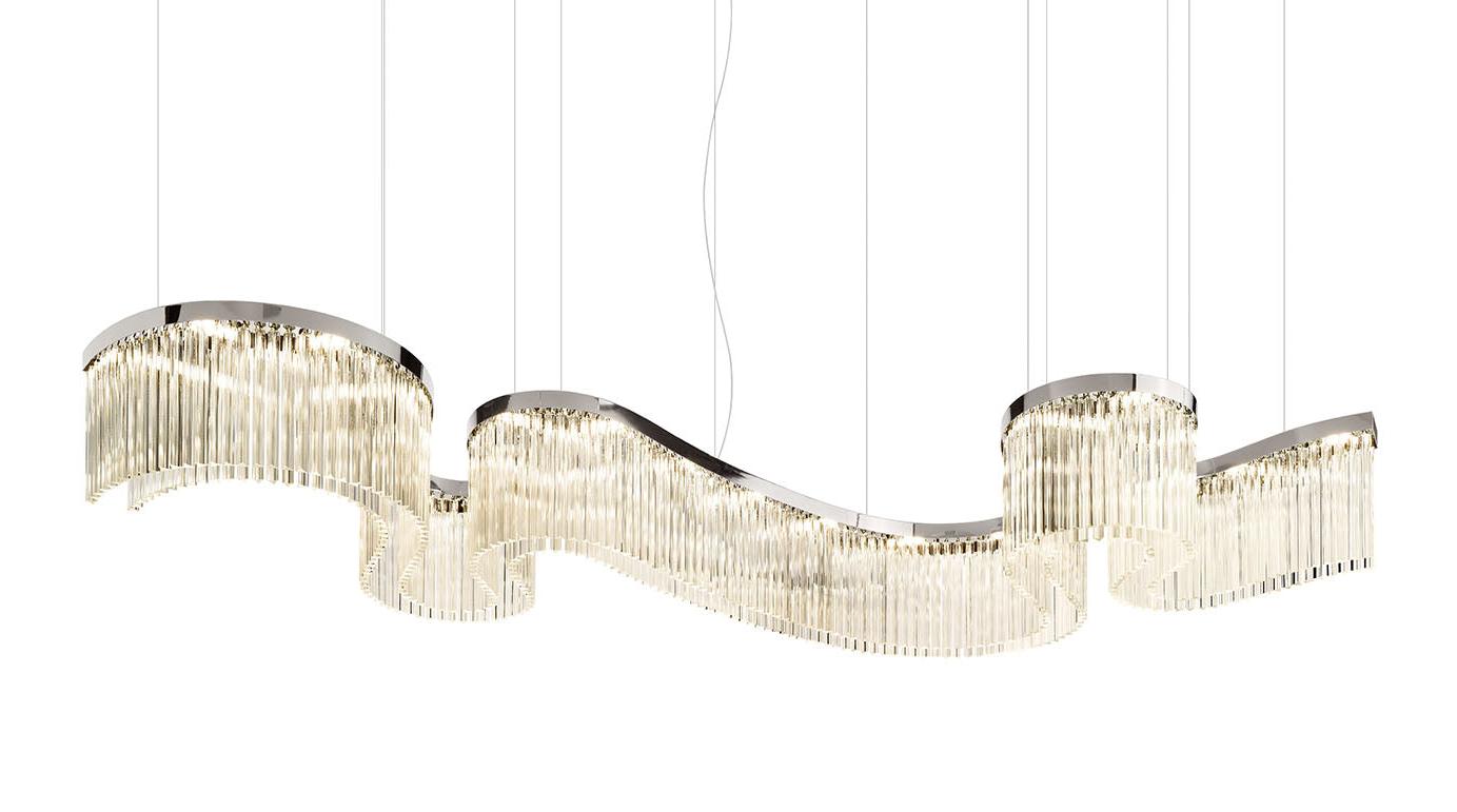 Srebrny żyrandol Snake