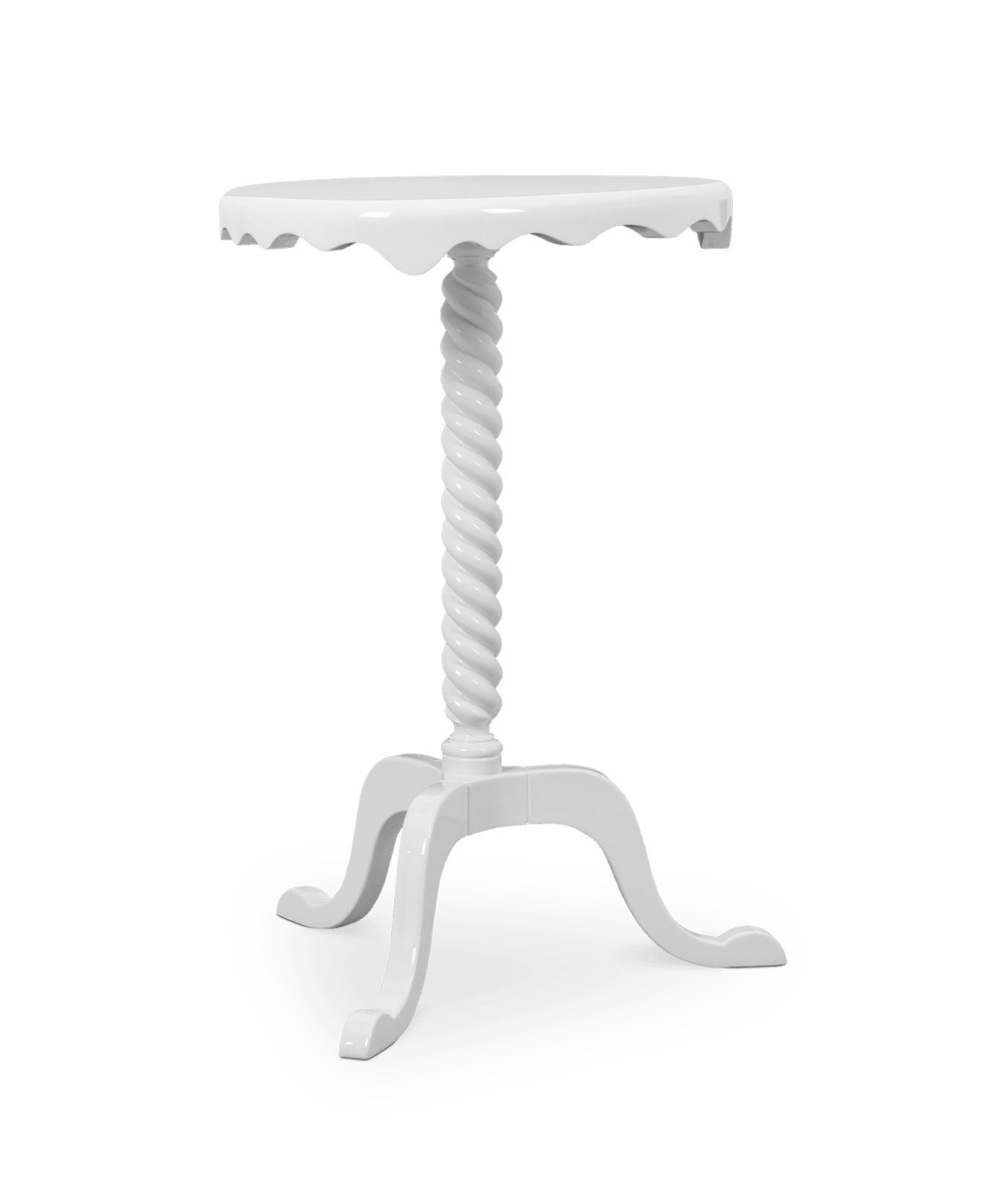 Biały stolik boczny Pearl