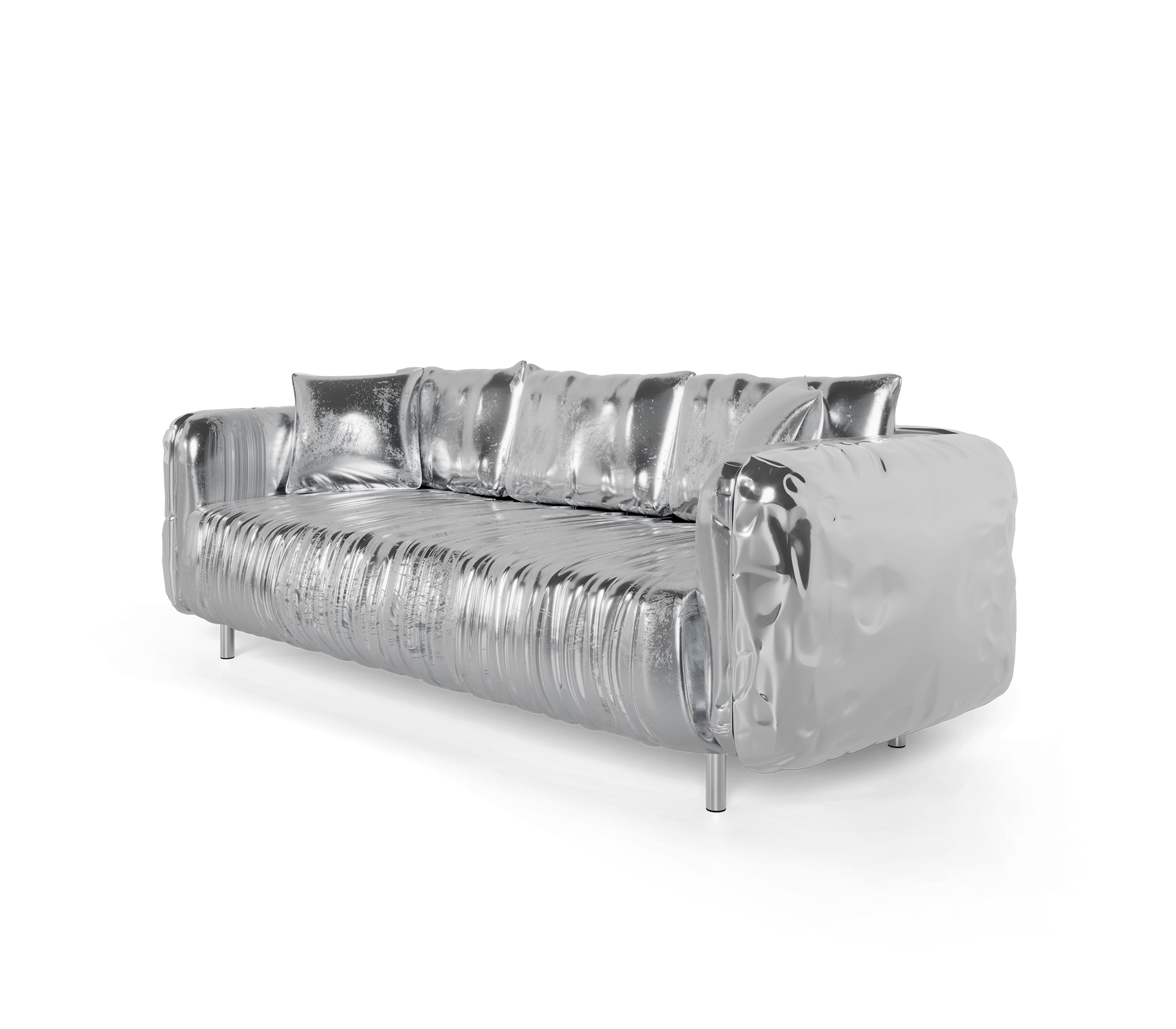 Srebrna sofa Imperia Luxe