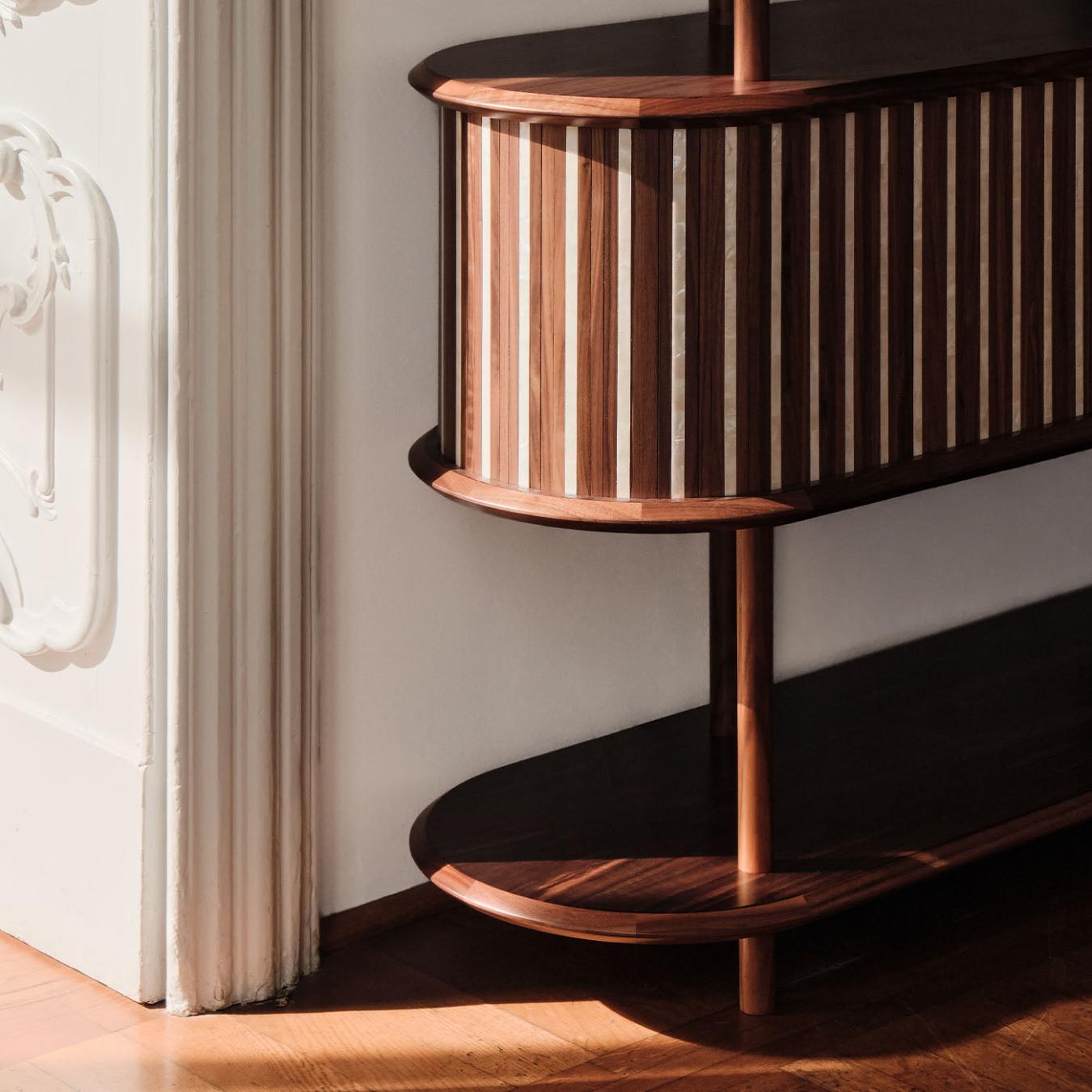 Nowoczesny Modułowy Regał z Litego Drewna