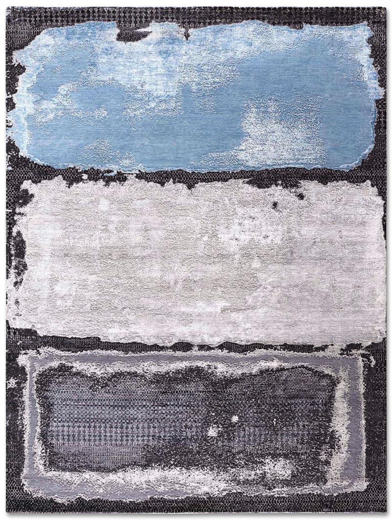 Dywan No. 15 Grass Light Blue Silver Antracite | Rozmiar: 365 x 457 cm
