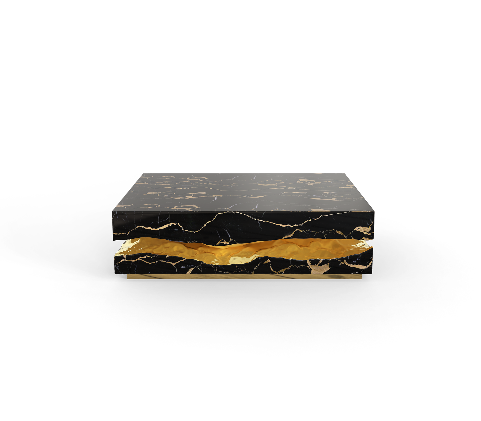 Stolik kawowy Boulder z marmuru Portoro