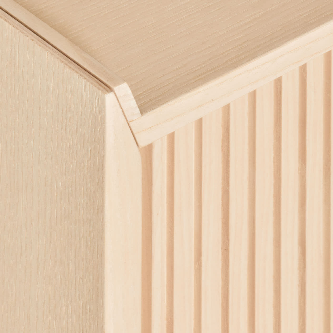 Niski naturalny kredens Sipario, 2-drzwiowy