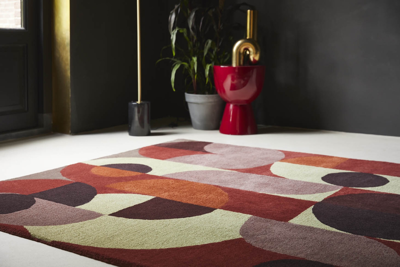 Dywan Decor Cosmo Red Pale Green 95203 | Rozmiar: 160 x 230 cm