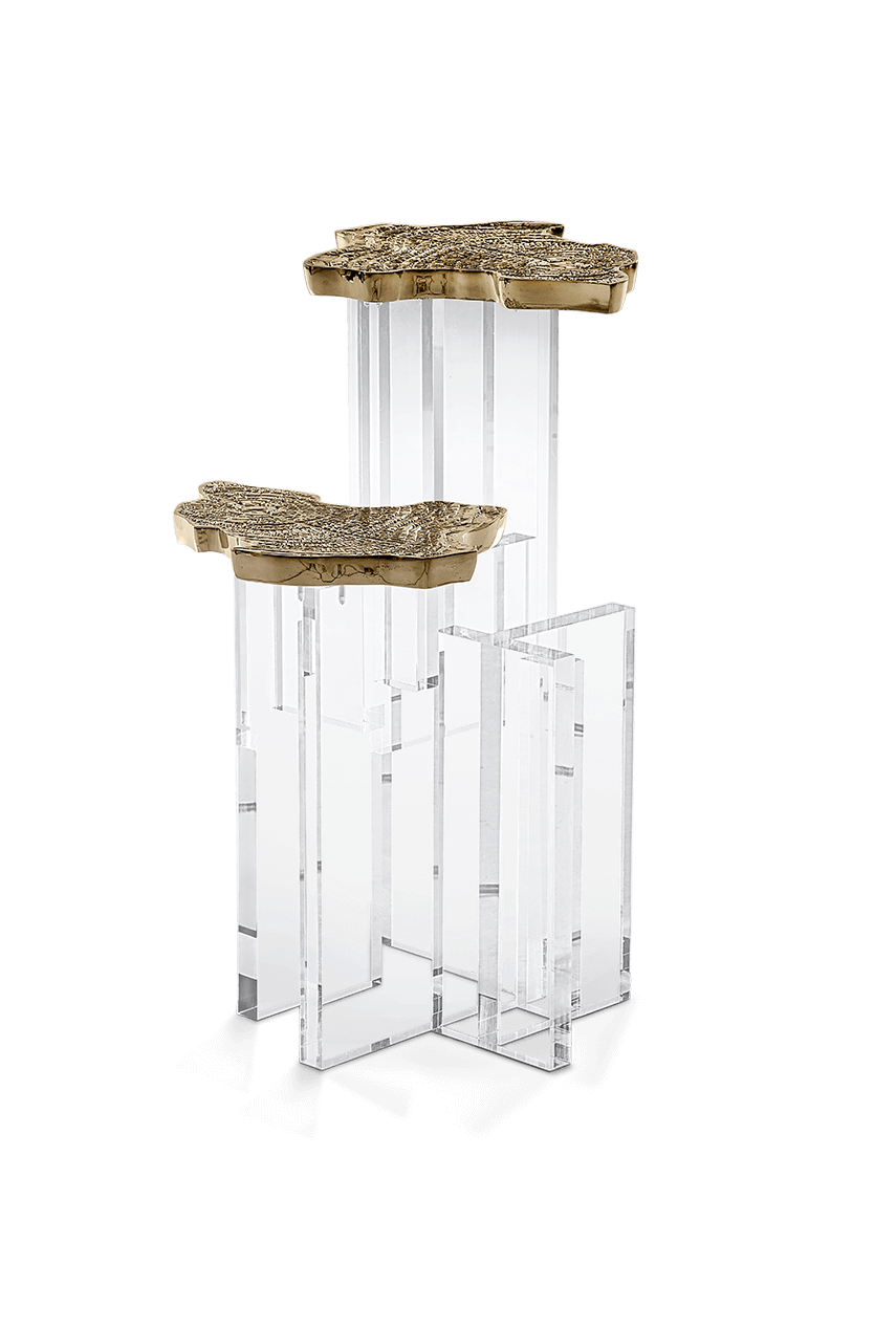 Złoty stolik boczny Orion