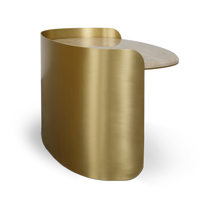 Owalny stolik boczny Franklin Scott