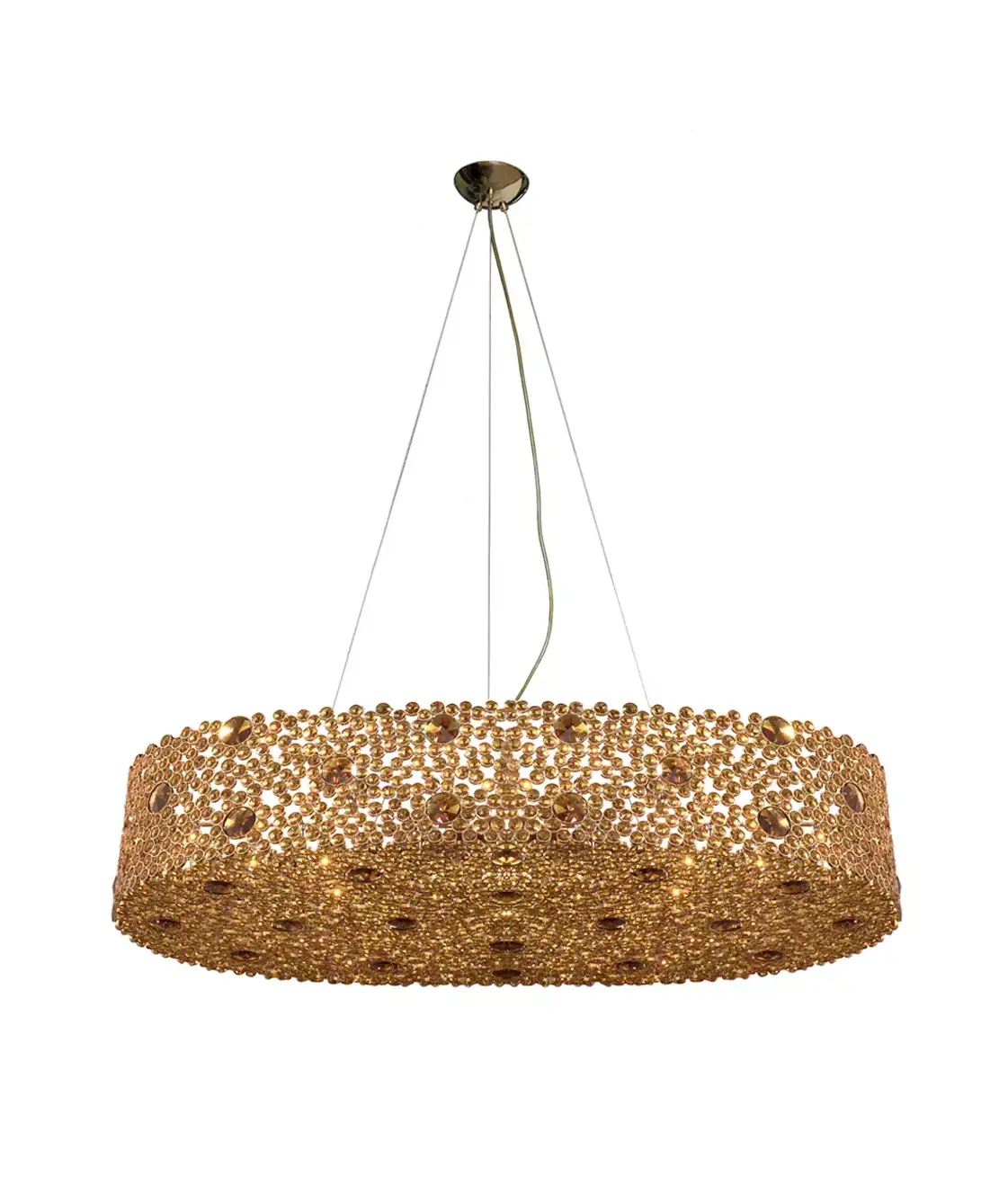 Żyrandol Eternelle Oval Bronze Glass
