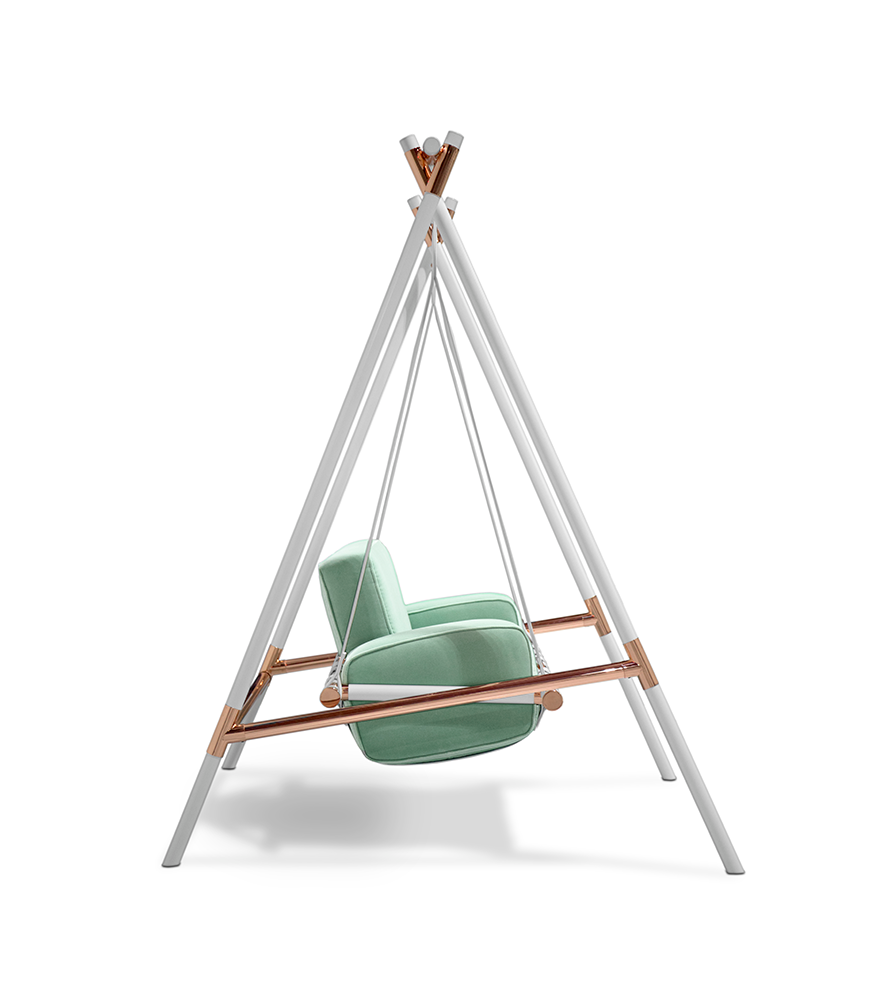 Wiszący huśtawkowy fotel dziecięcy Cozy Cloud