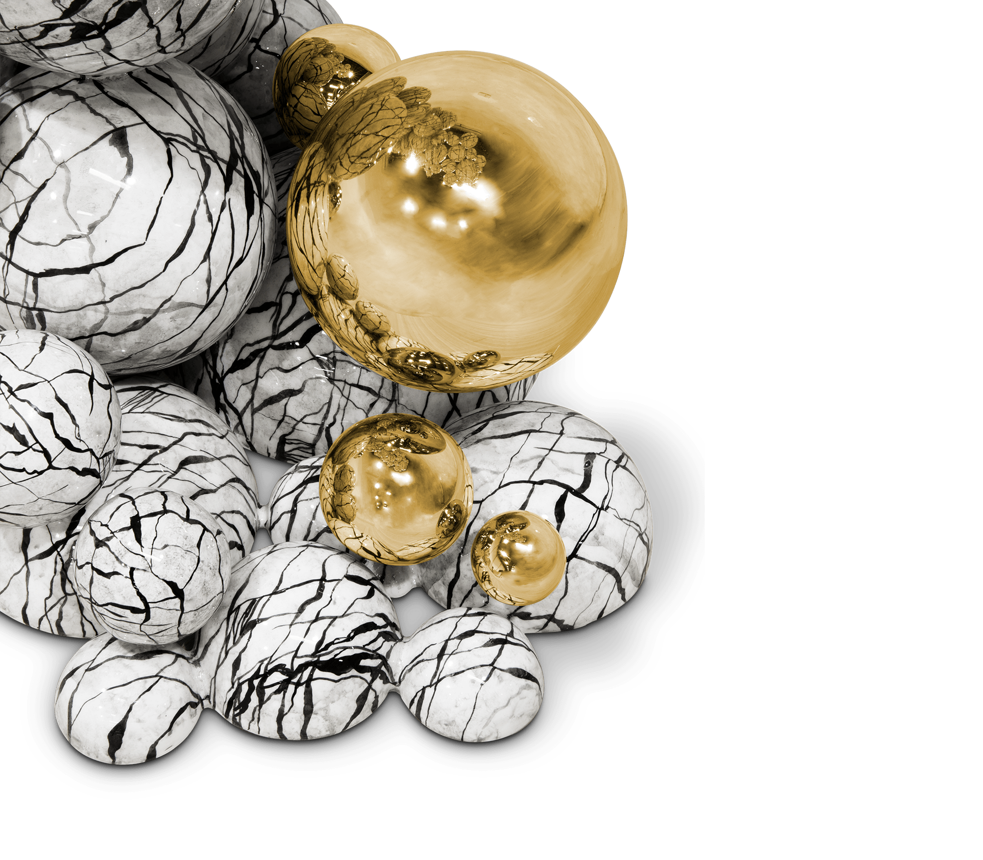 Konsola z imitacji marmuru Orbit