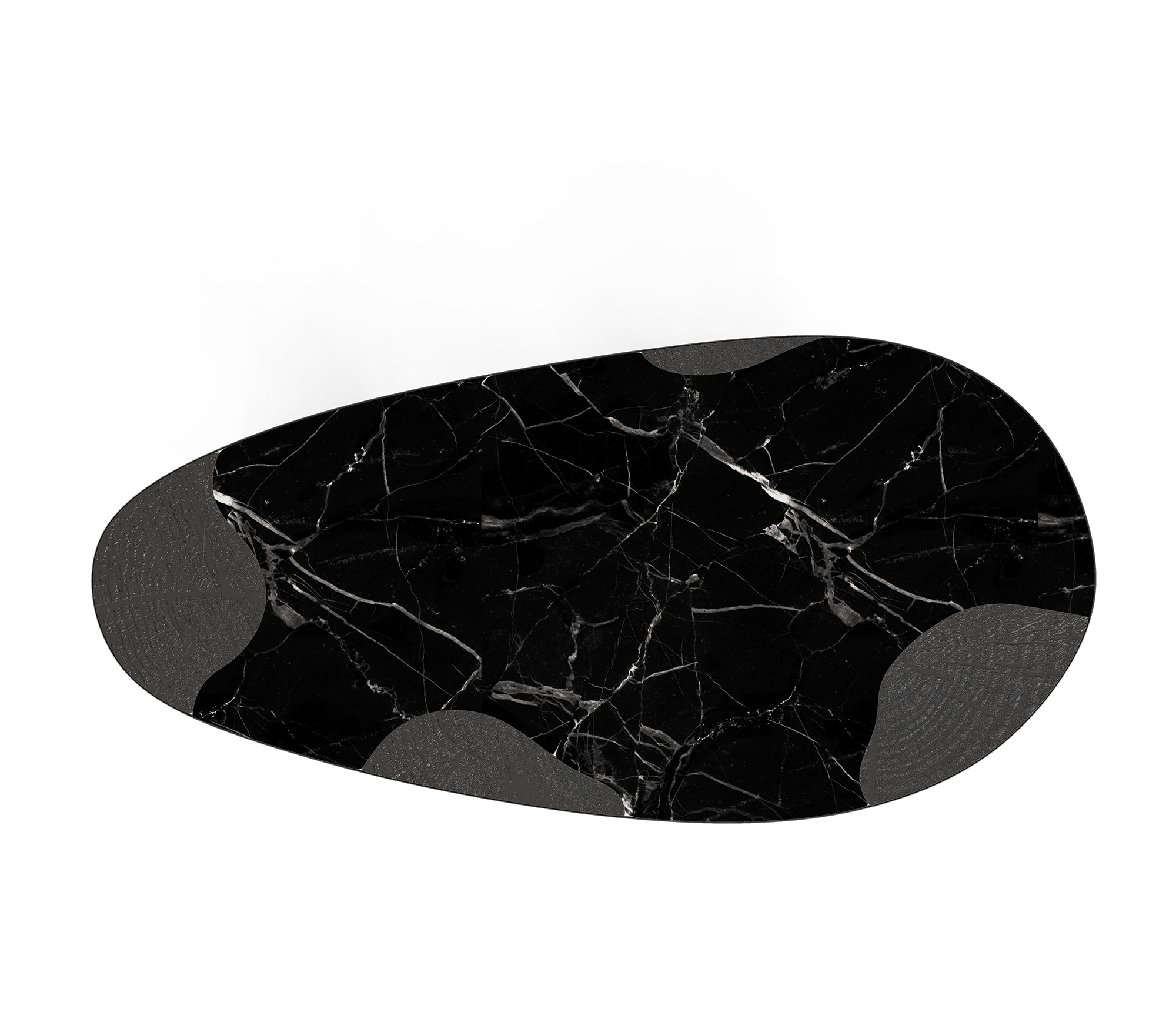 Stół jadalniany Athena z marmuru Nero i onyksu