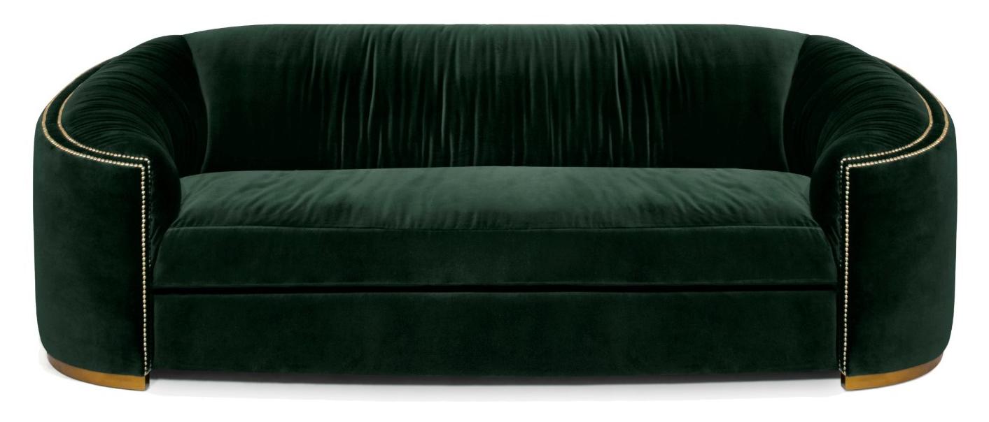 Sofa zakrzywiona Premium Comfort ciemnozielona