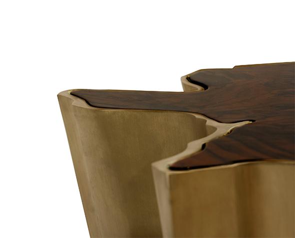 Stolik boczny z naturalną krawędzią mały