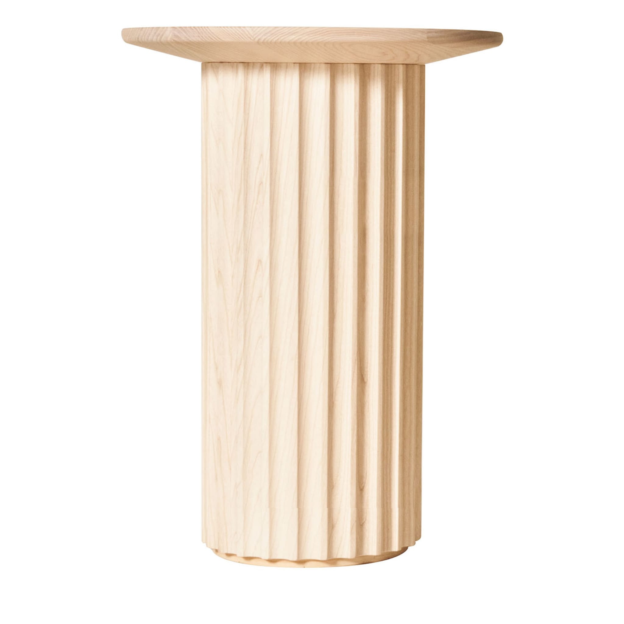 Stolik boczny Capitello z naturalnego drewna