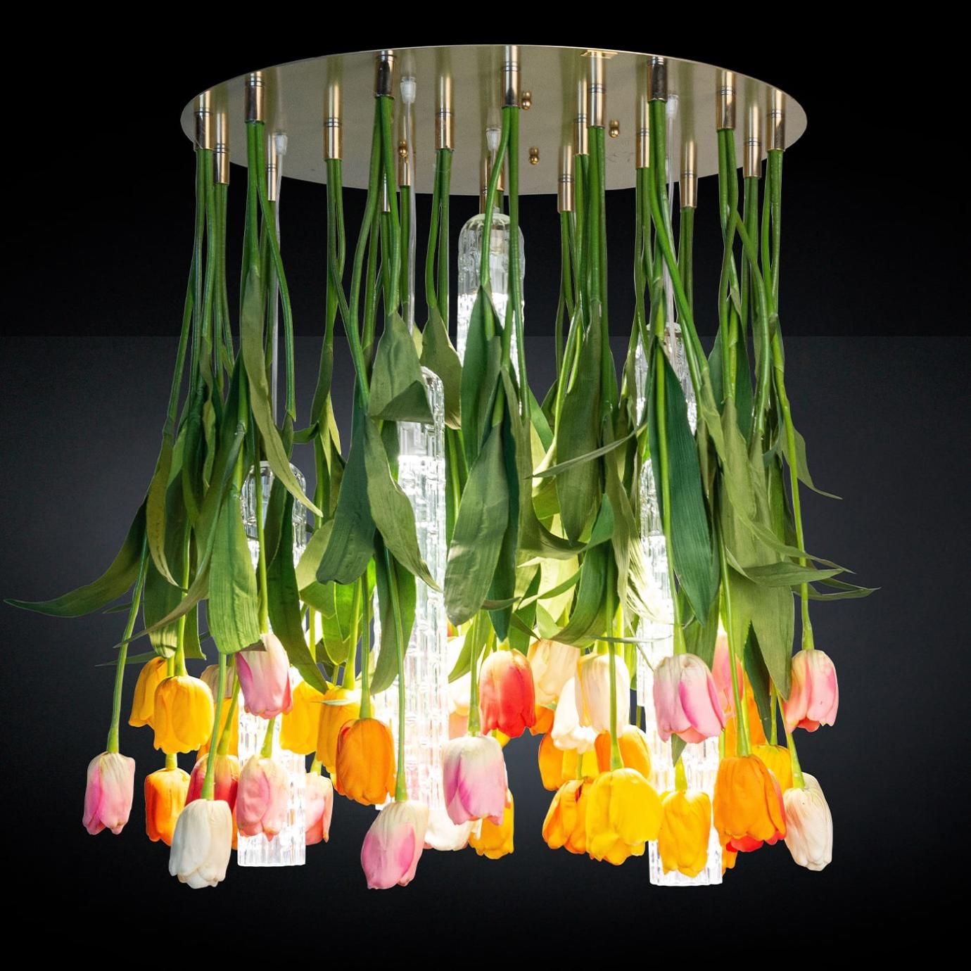 Okrągły żyrandol Tulip