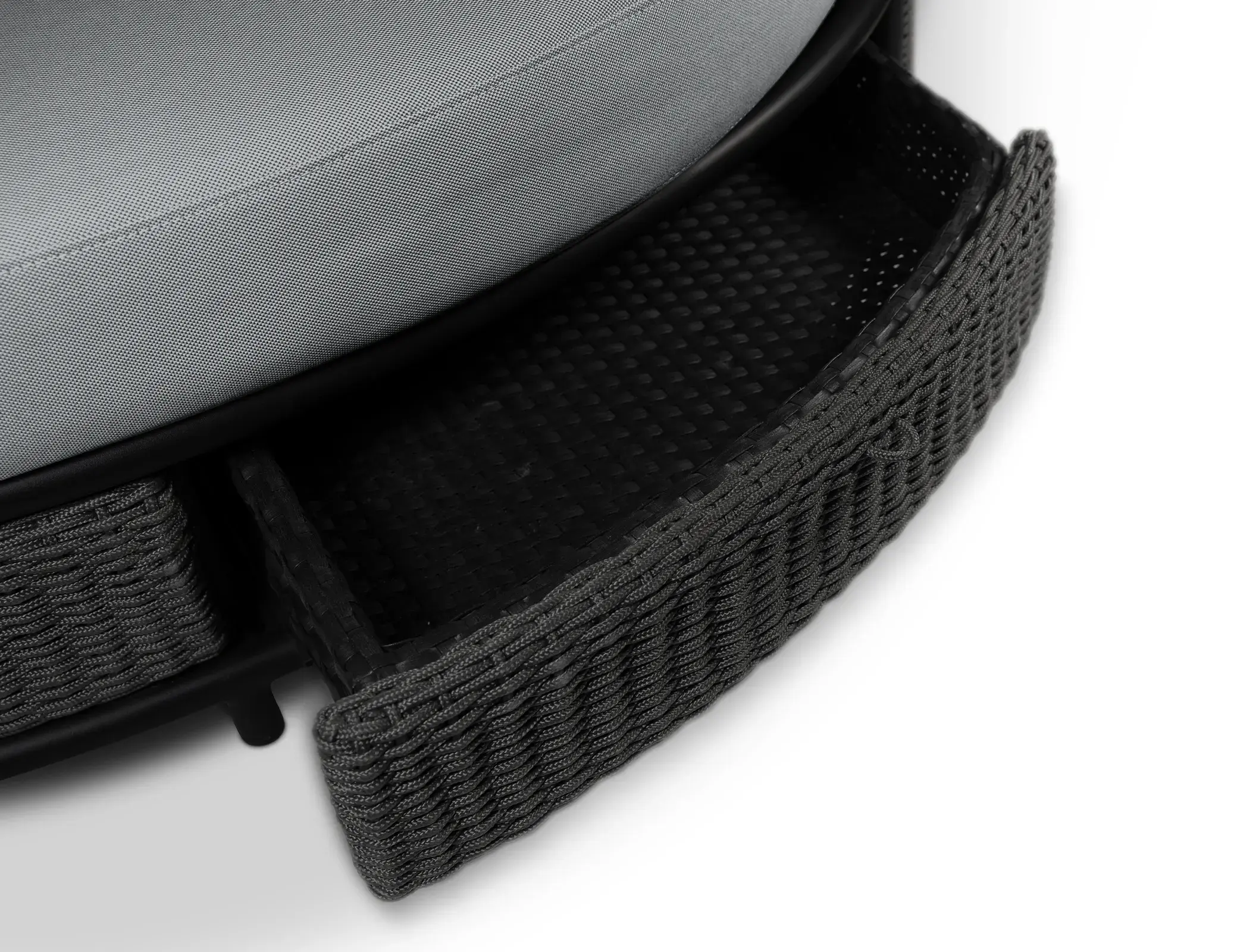 Leżanka ogrodowa Crown w kolorze szarym