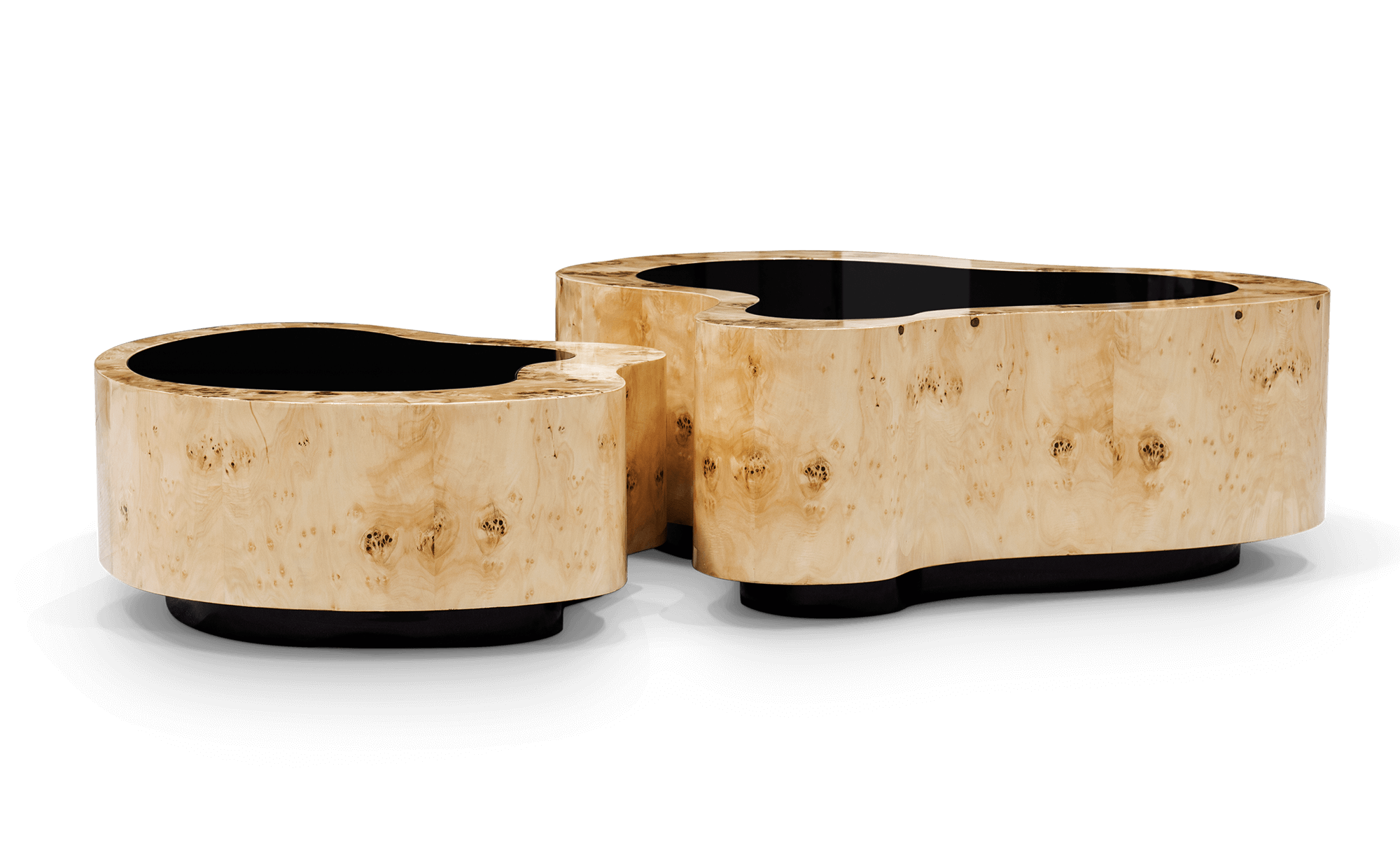 Zestaw stolików Crest z drewna topoli