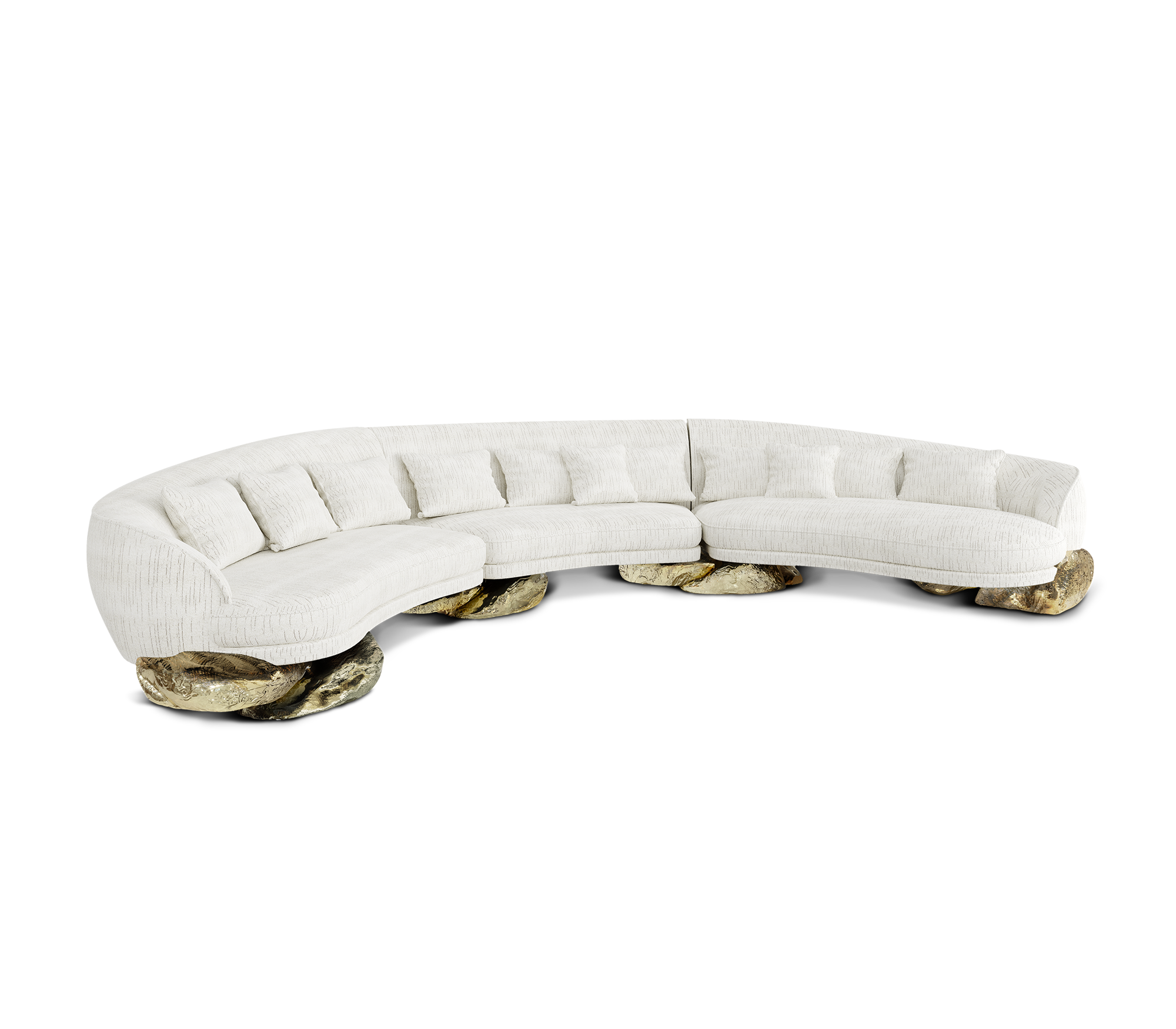 Zakładana biała sofa Angora