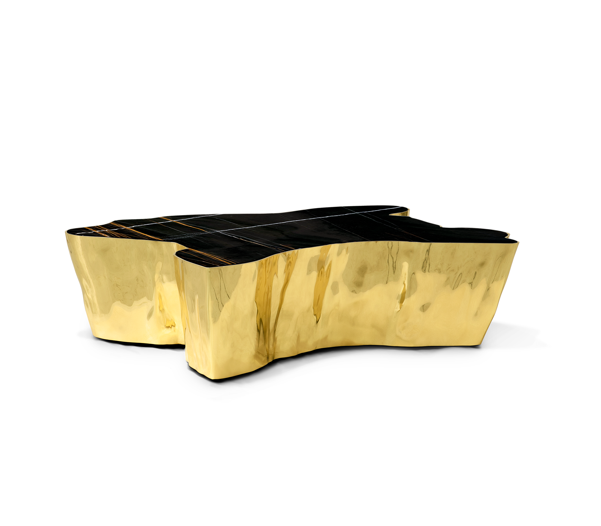 Stolik kawowy Paradise z marmuru Nero | Wymiary: Szer. 138 x Gł. 95 x Wys. 36 cm