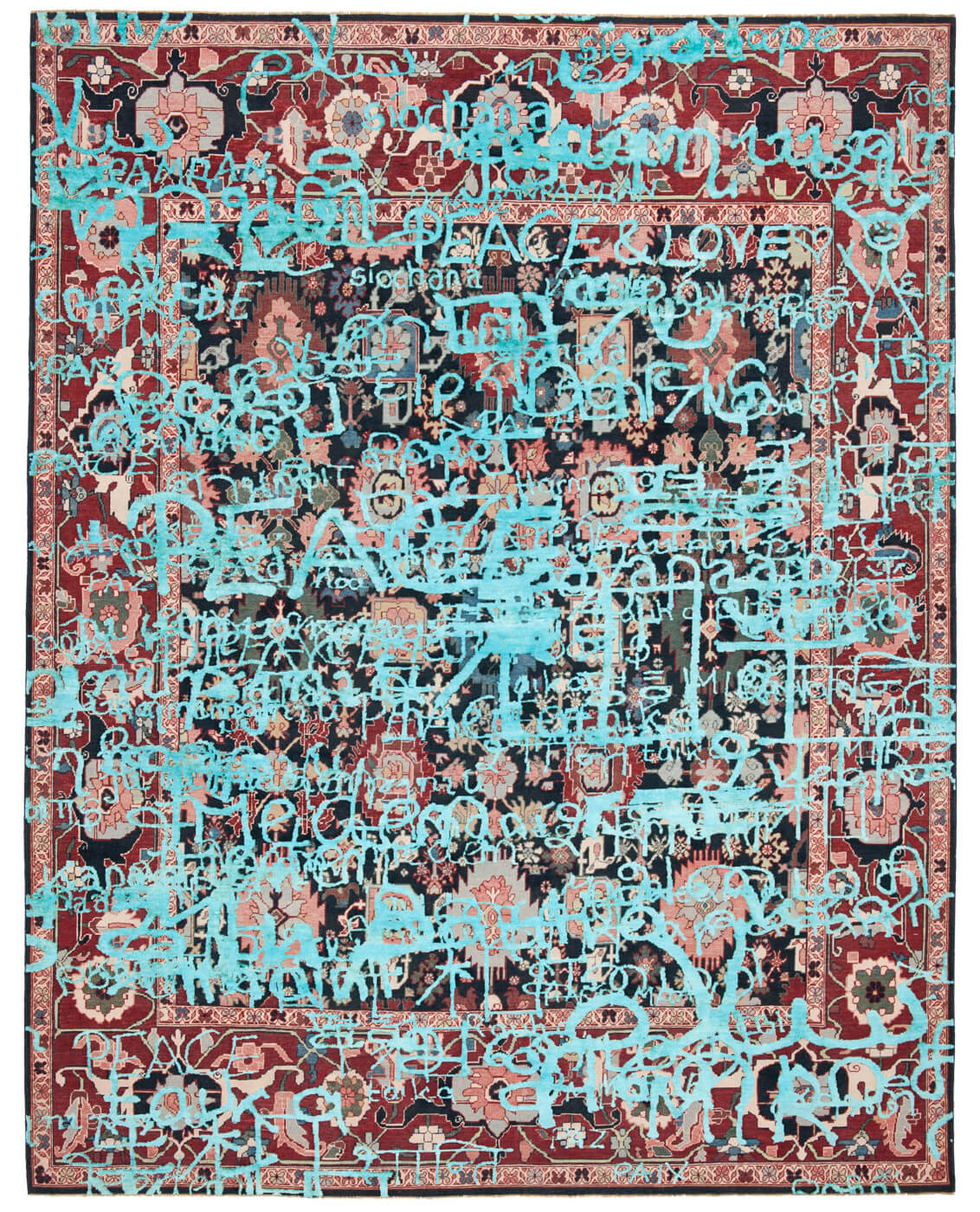 Dywan Bidjar Waterloo Peace Black Phirozzi Silk | Rozmiar: 250 x 300 cm