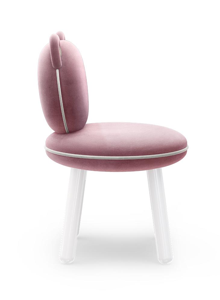 Różowe krzesełko Fluffy Bear