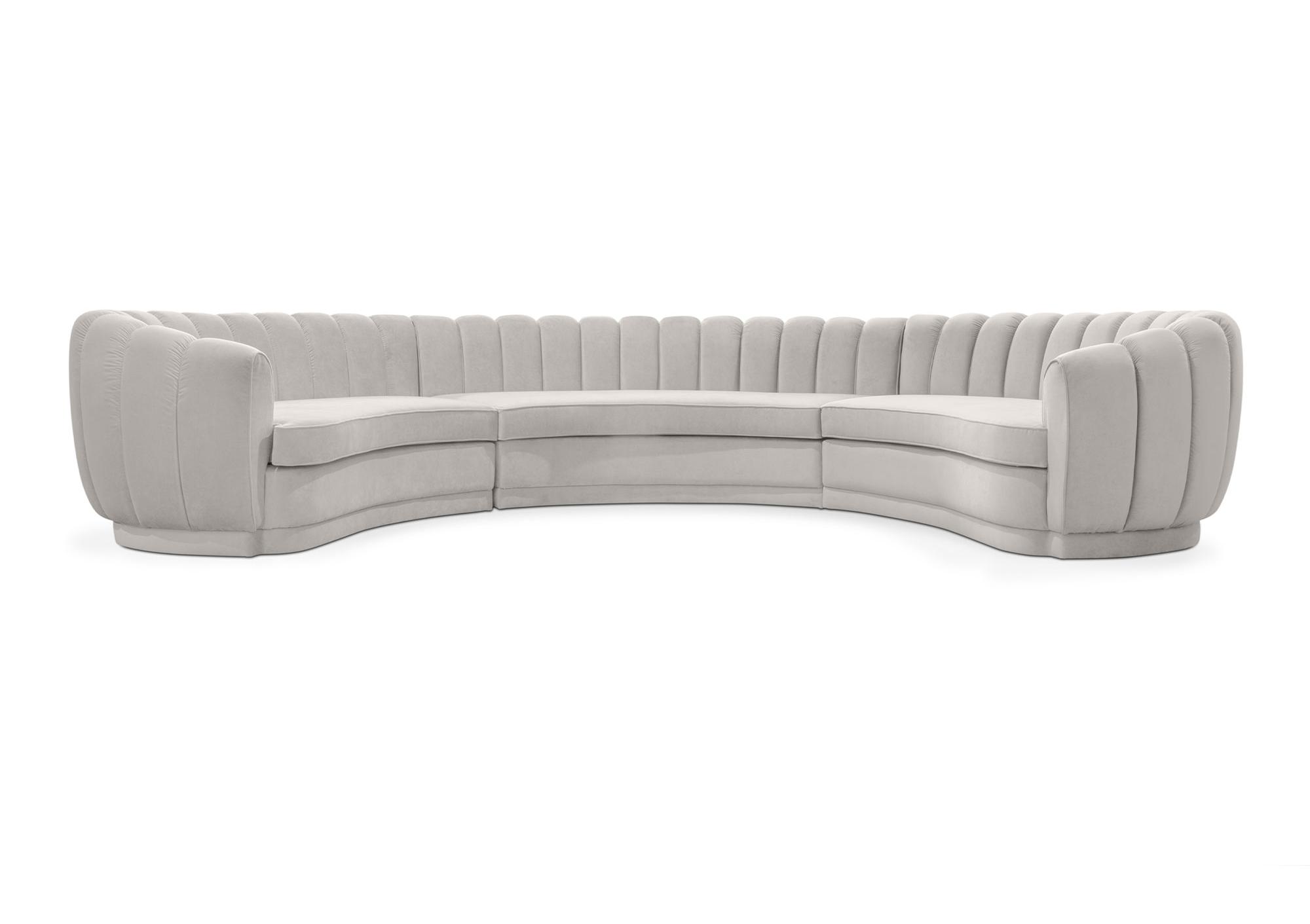 Sofa okrągła trzyosobowa wyrafinowana