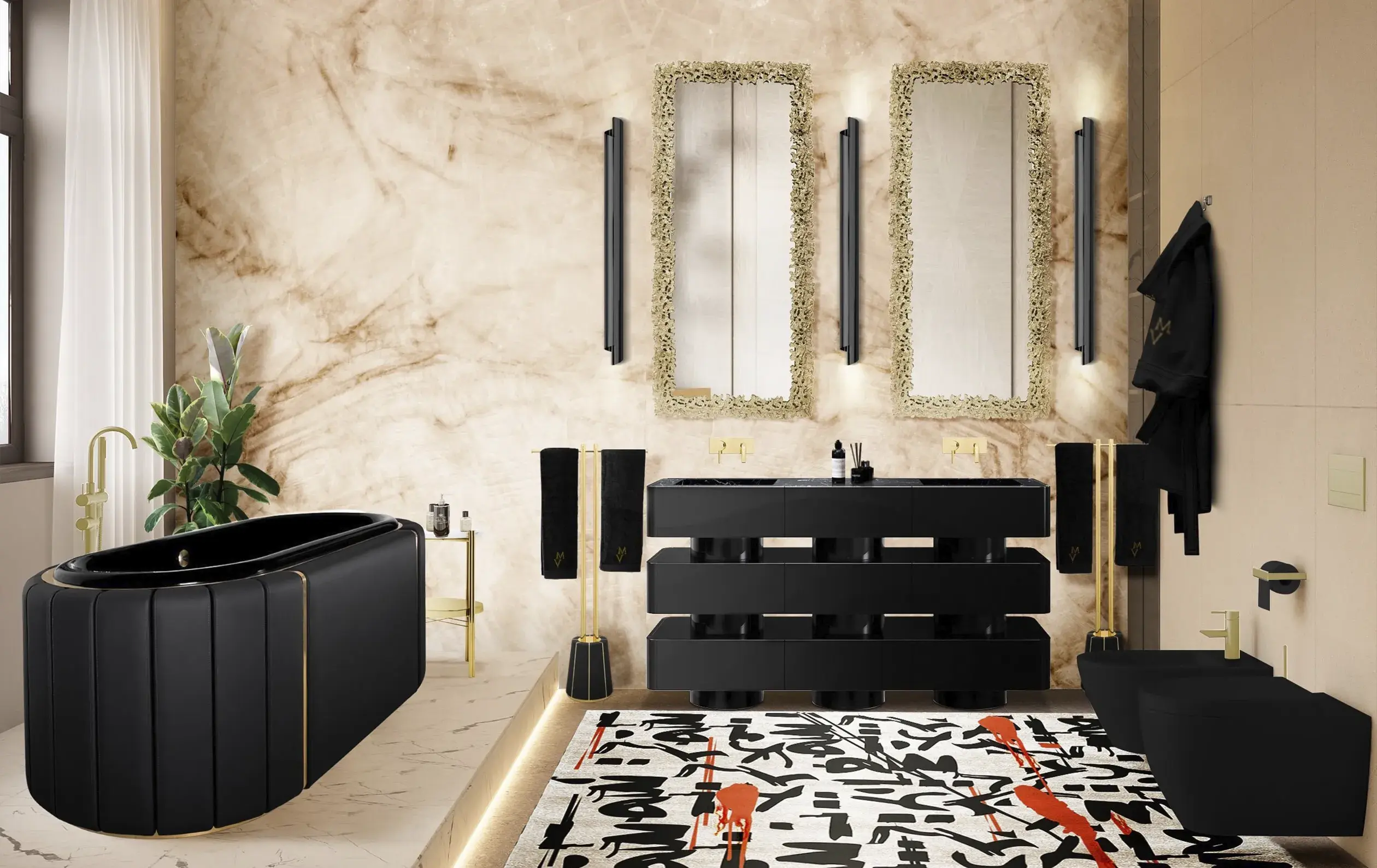 Wanna wolnostojąca Regal Soak Black