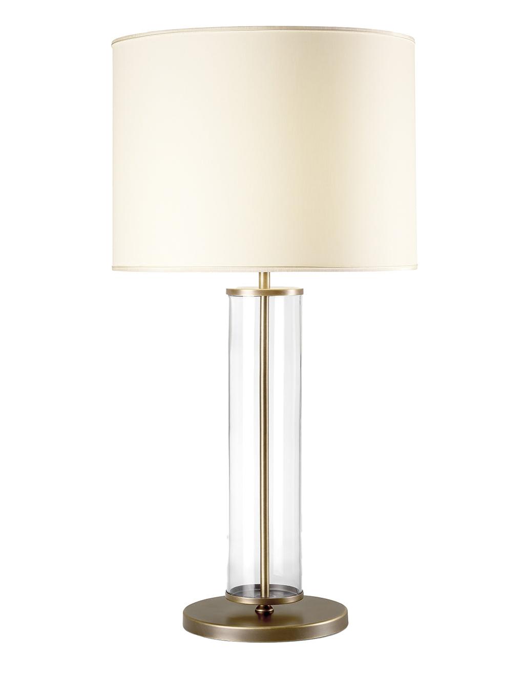 Elegancka palona metalowa lampa stołowa