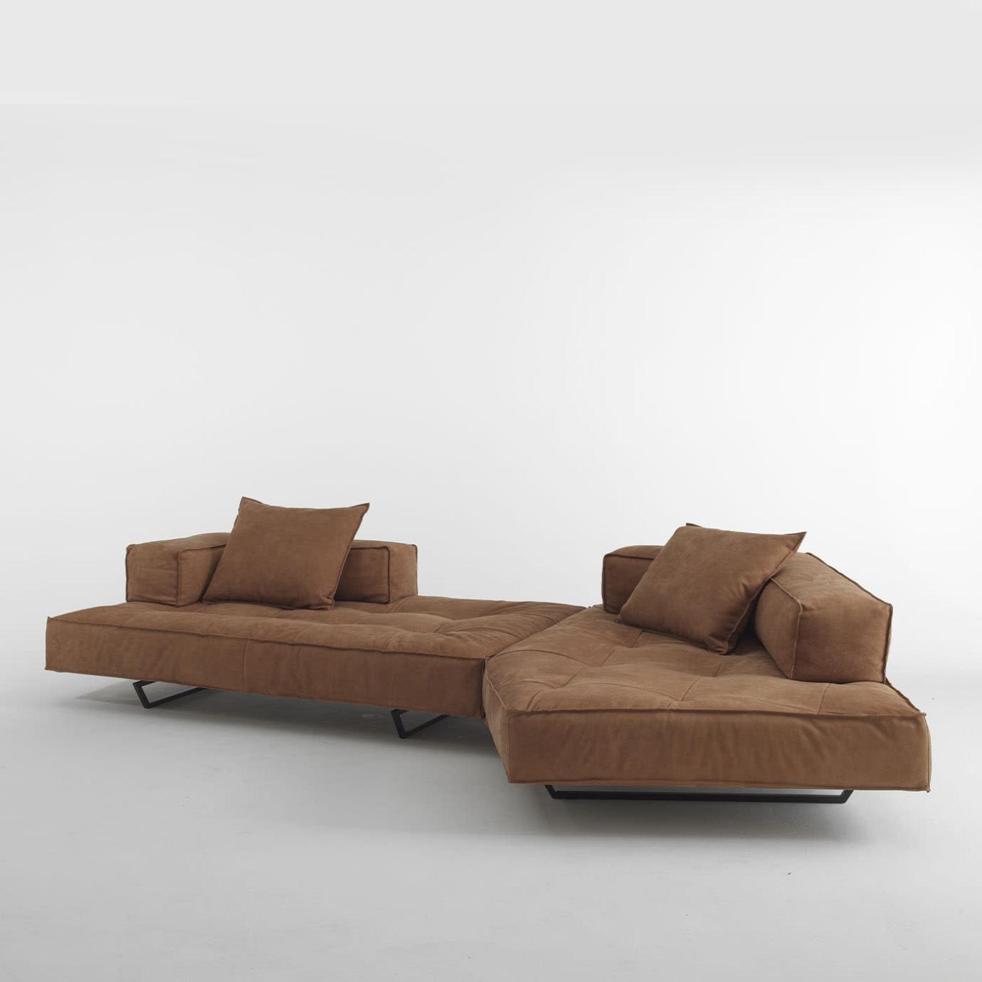 Sofa z nubuku skórzanego