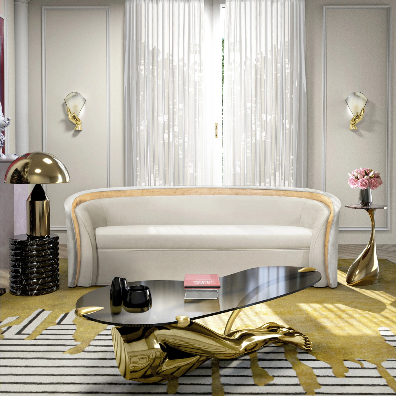 Kinkiet Muse Alabaster Sconce