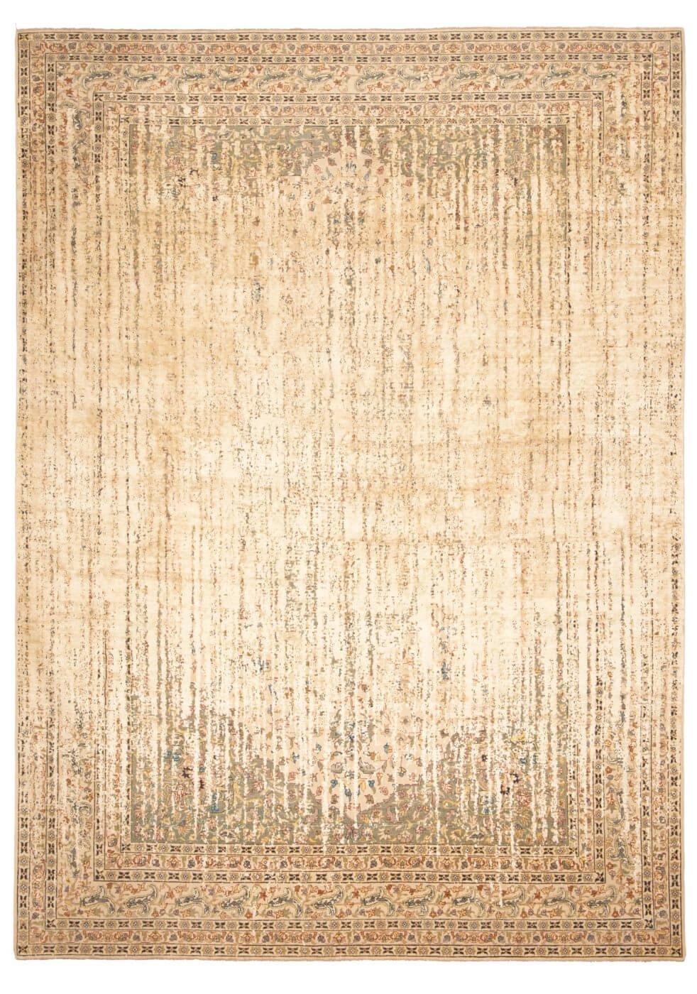 Dywan Tabriz Park Double Vendetta Black Beige Silk | Rozmiar: 200 x 300 cm
