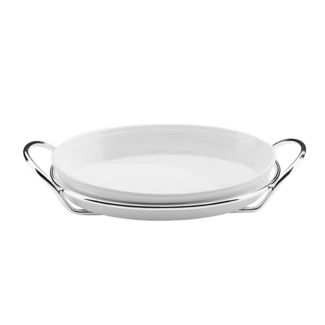 Posrebrzana owalna taca Grand Gourmet | Wymiary: 39 × 65 Posrebrzana owalna taca Grand Gourmet | Wymiary: 39 × 65