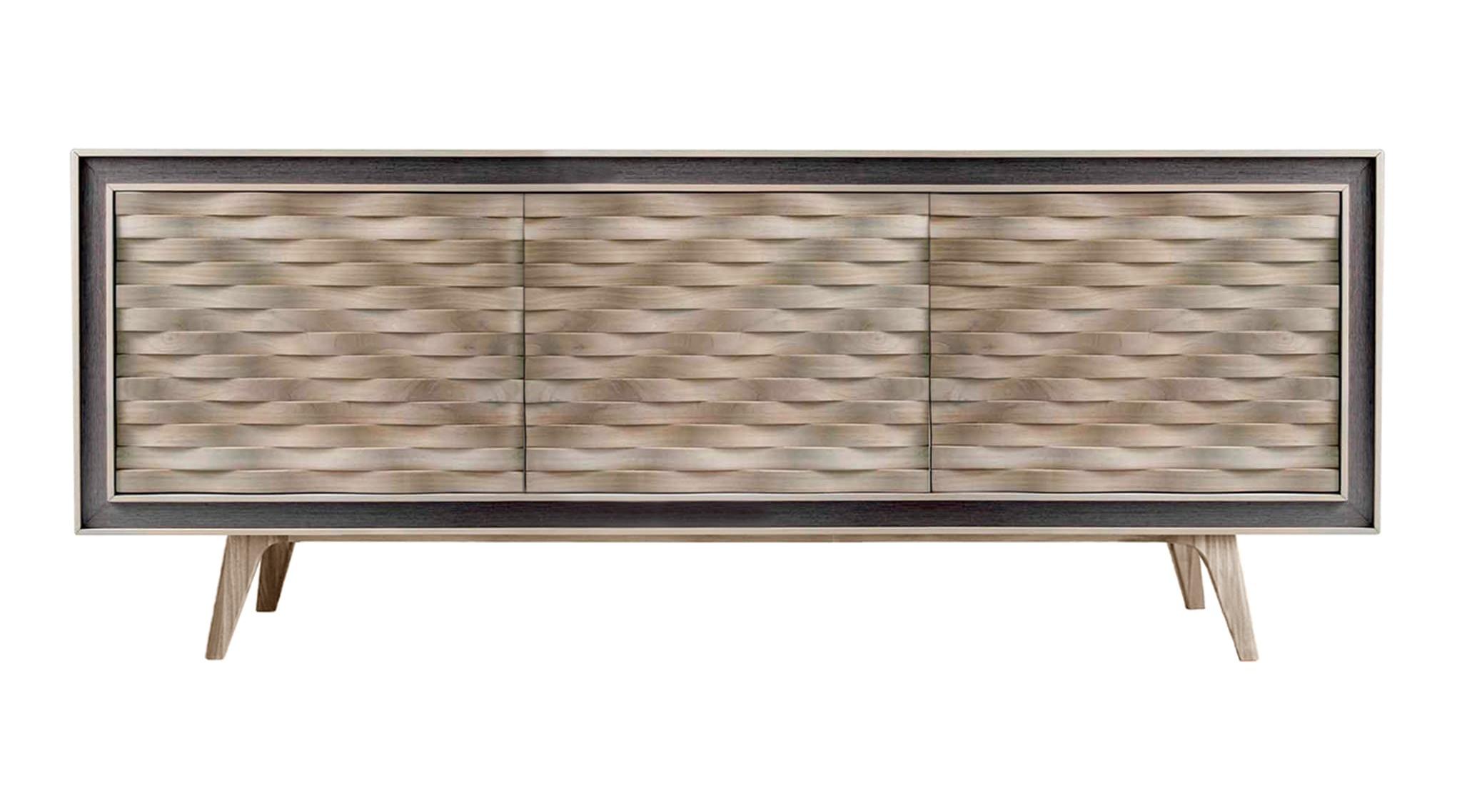 Szary kredens Quadra | Konfiguracja: 2-Doors