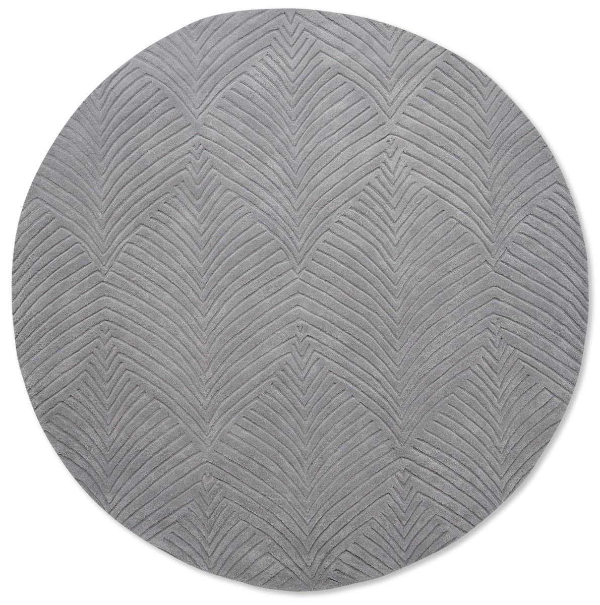 Dywan Okrągły Folia Cool Grey 38904 | Rozmiar: Ø 150 cm
