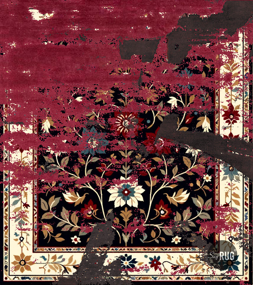 Dywan Chennai Burgundy Black