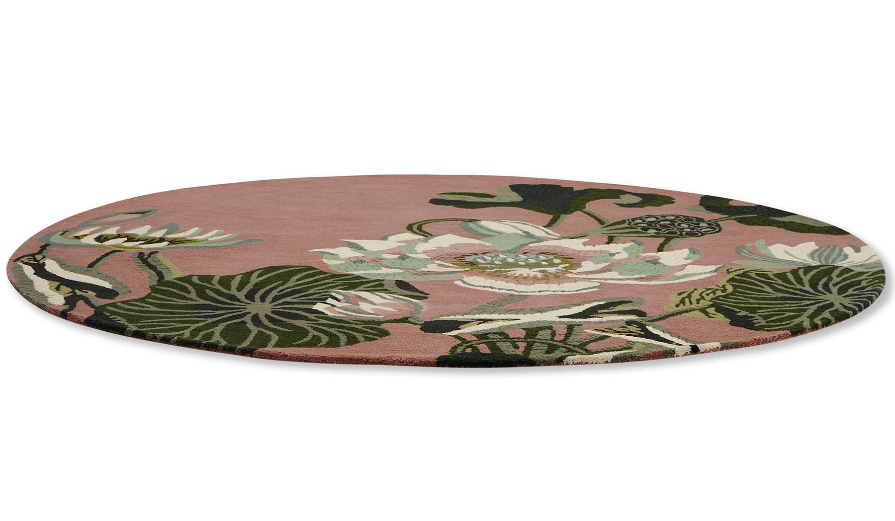 Dywan Okrągły Waterlily Dusty Rose 38602 | Rozmiar: Ø 150 cm
