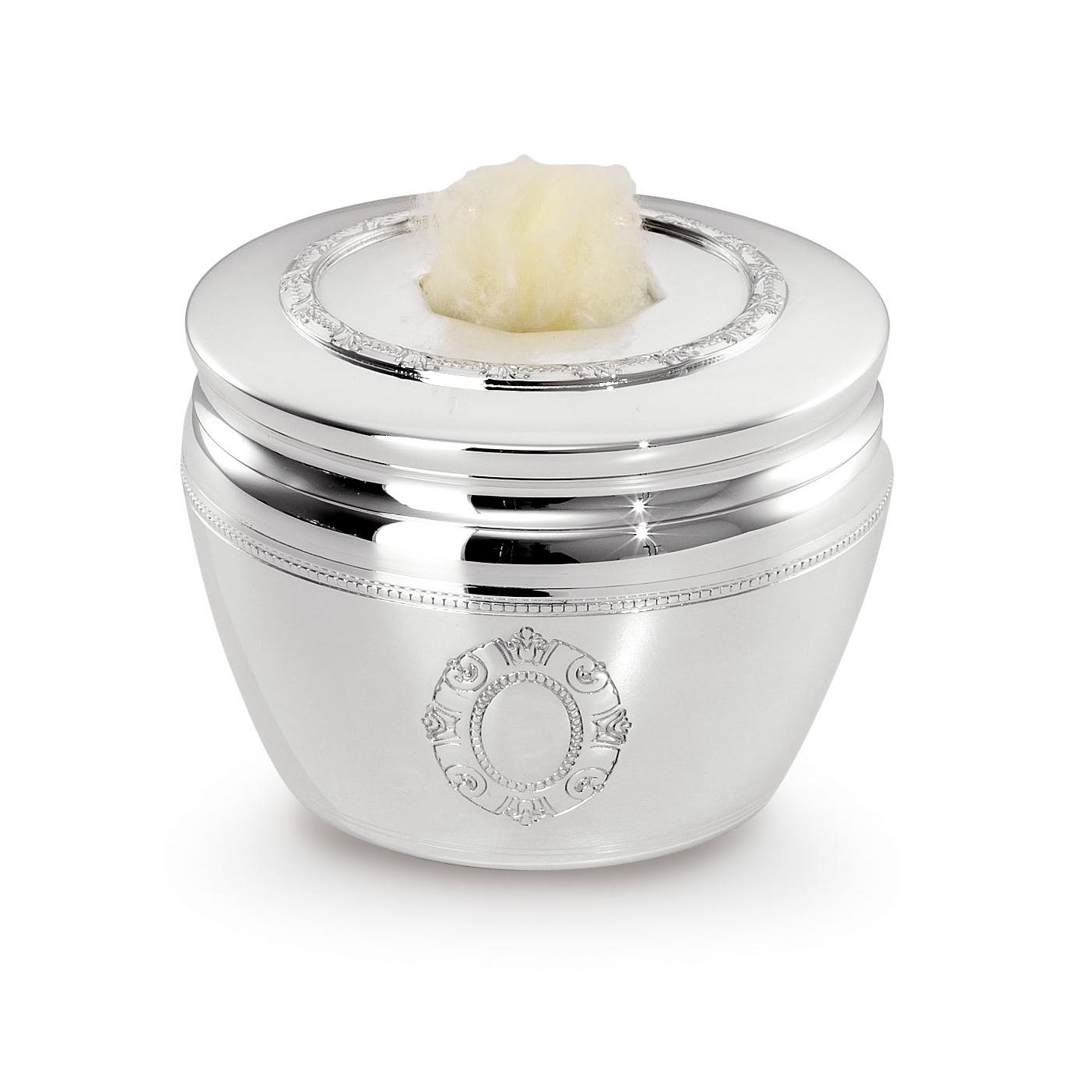 Srebrny pojemnik na waciki