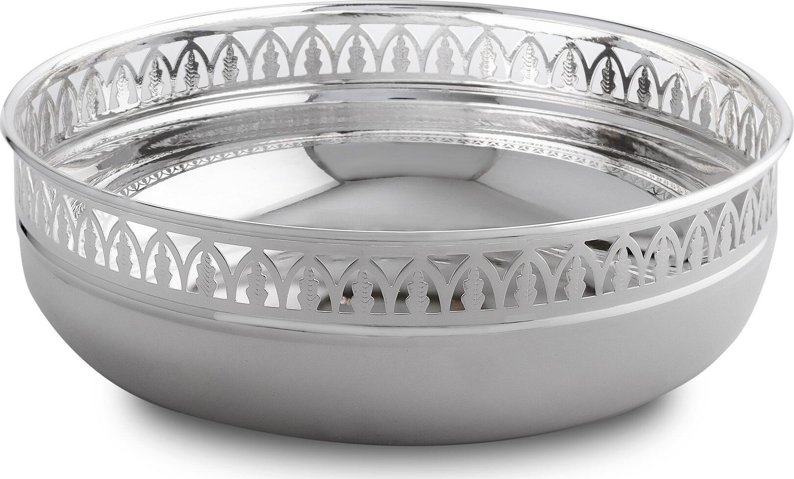 Okrągła misa posrebrzana