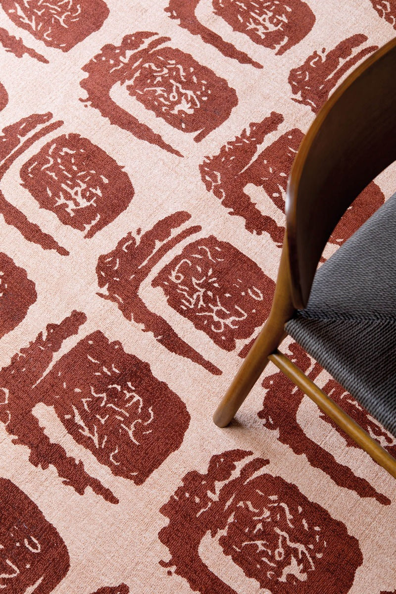 Dywan Woodblock Red 163003 | Rozmiar: 170 x 240 cm