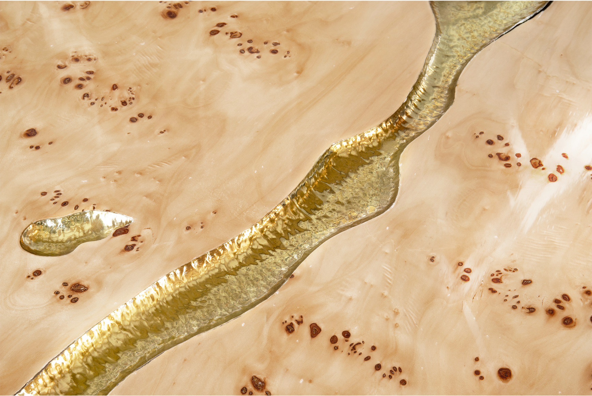 Zestaw stolików Dominion z korzenia topoli, 3-częściowy