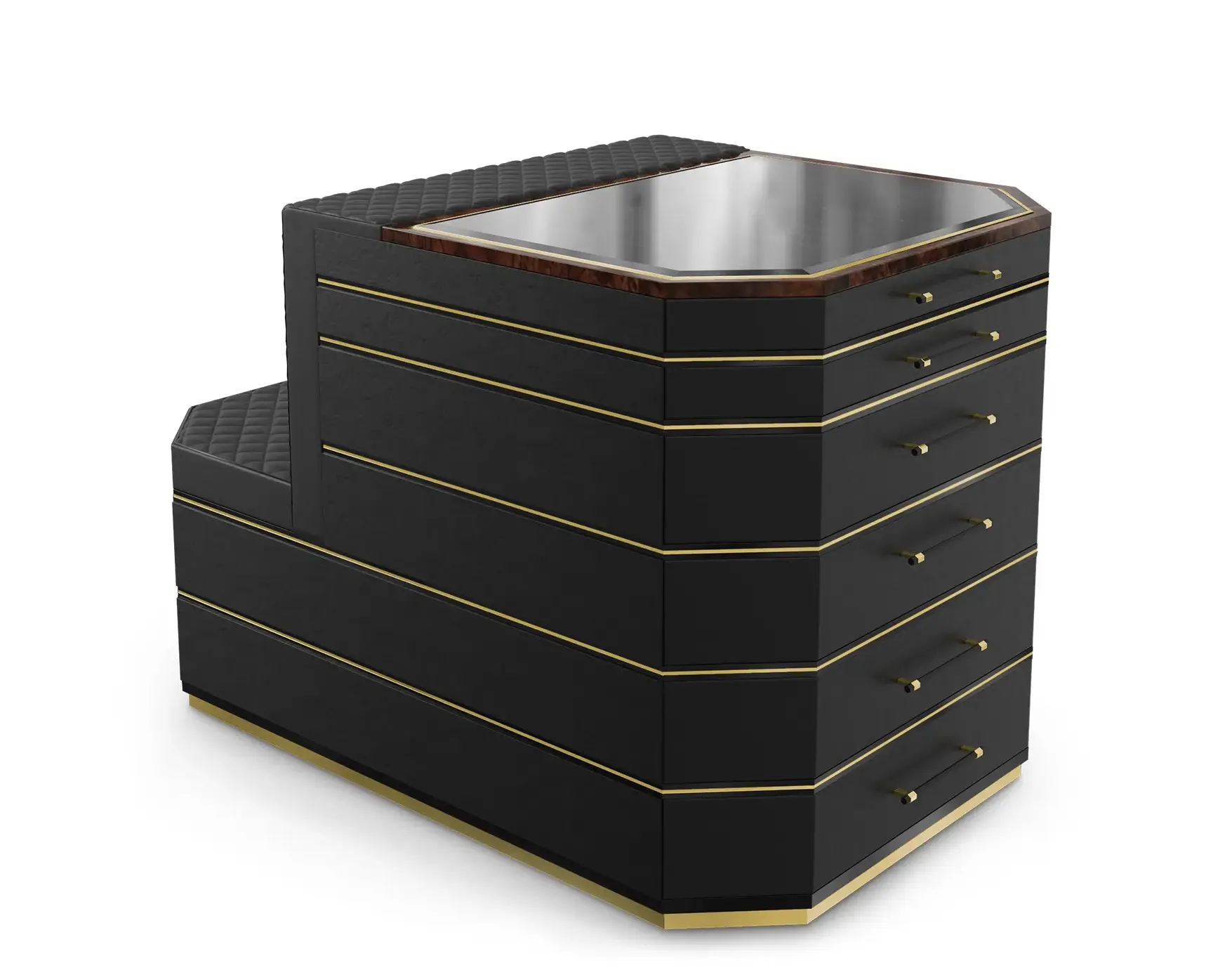 Wyspa garderobiana Cadence czarna