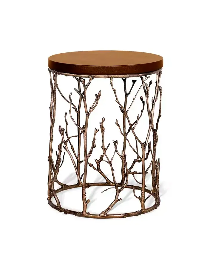 Stolik boczny Elowen z syntetycznej skóry