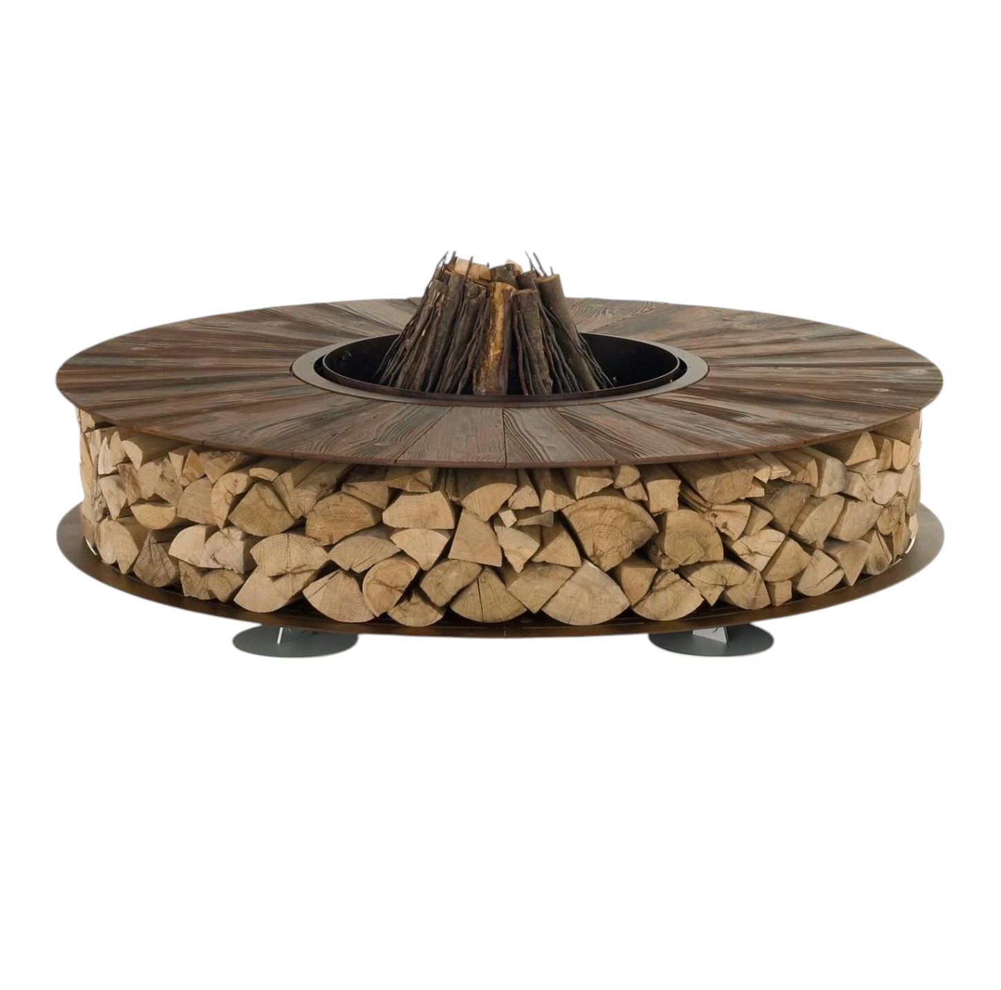 Zero teksturowane palenisko ogrodowe corten