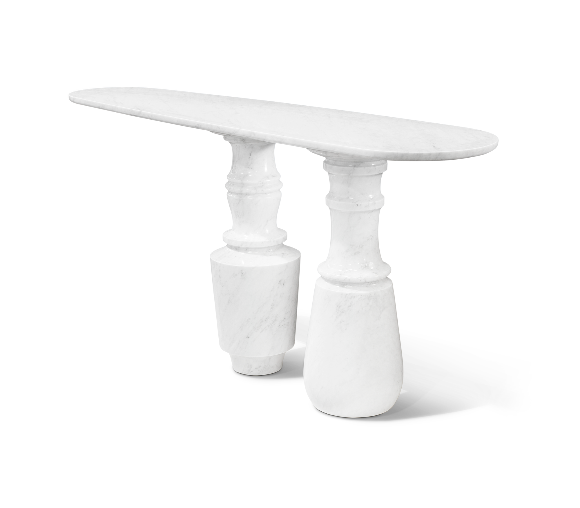 Konsola Obsidian z marmuru Carrara