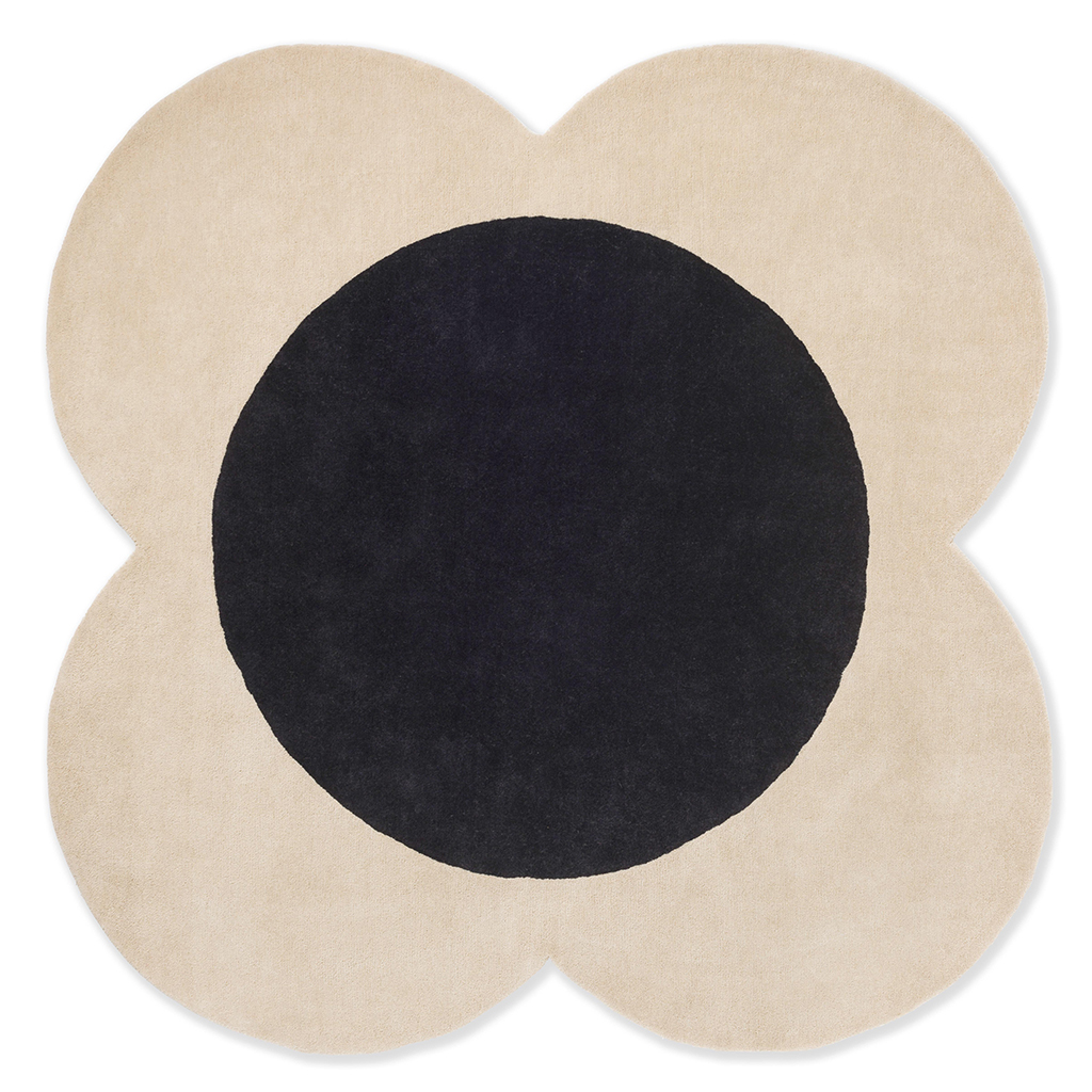 Dywan Flower Spot Ecru / Black 158409 | Rozmiar: Ø 200 cm