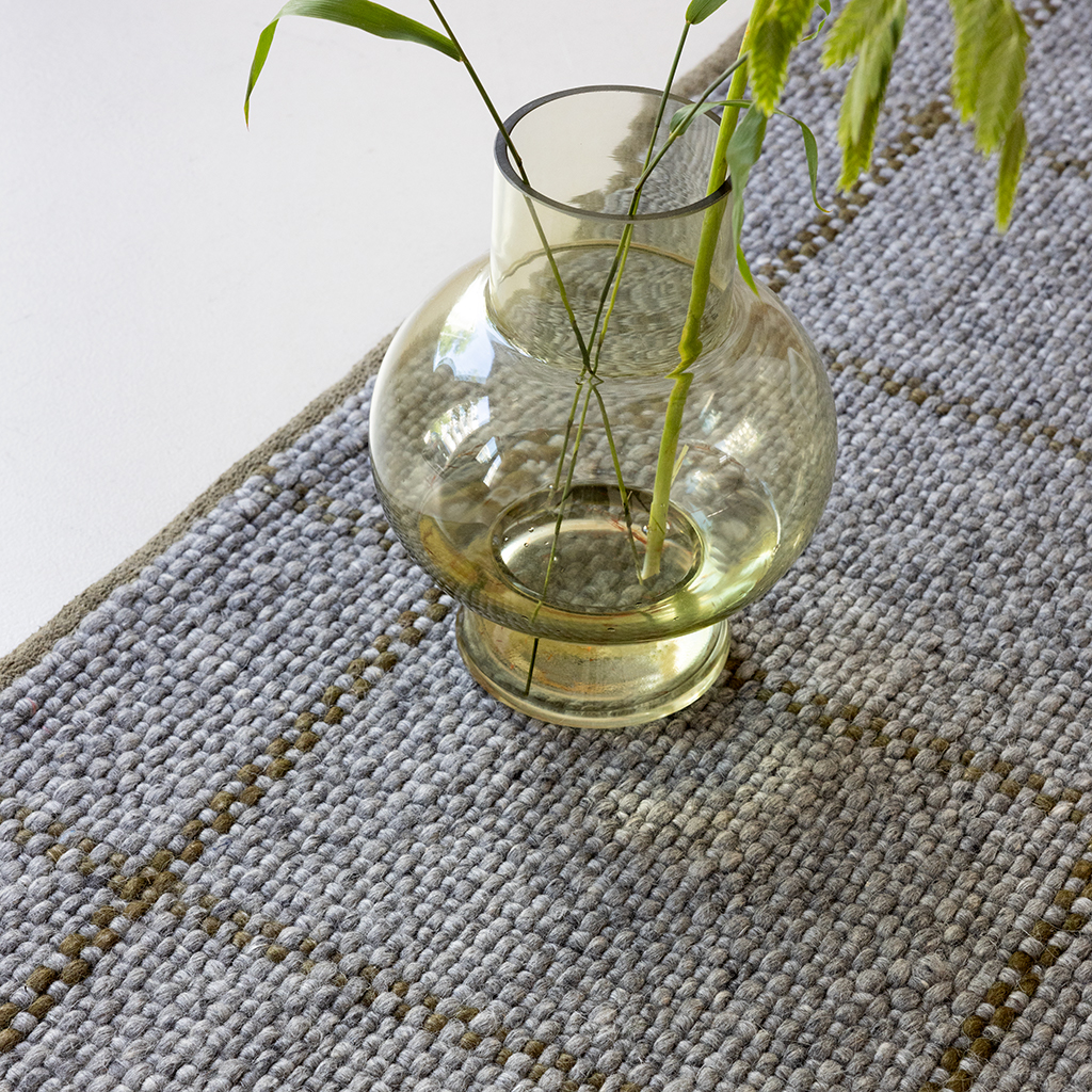 Dywan Craft Matter Check Slate/Oli | Rozmiar: 140 × 200 cm